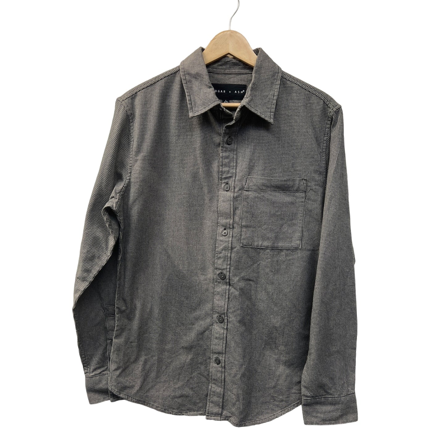 Edgar + Ash NWT Gray Checked Flannel Button Down Shirt