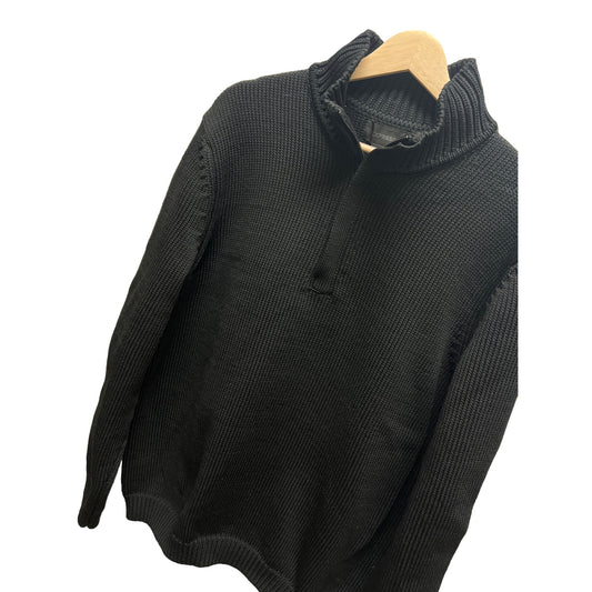 Express Black Heavy Knit Quarter Zip Sweater