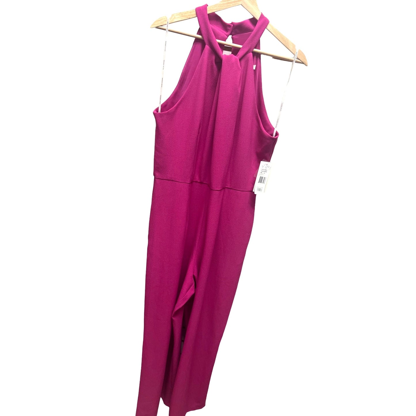 Julia Jordan NWT Knot Neck Neon Pink Halter Jumpsuit