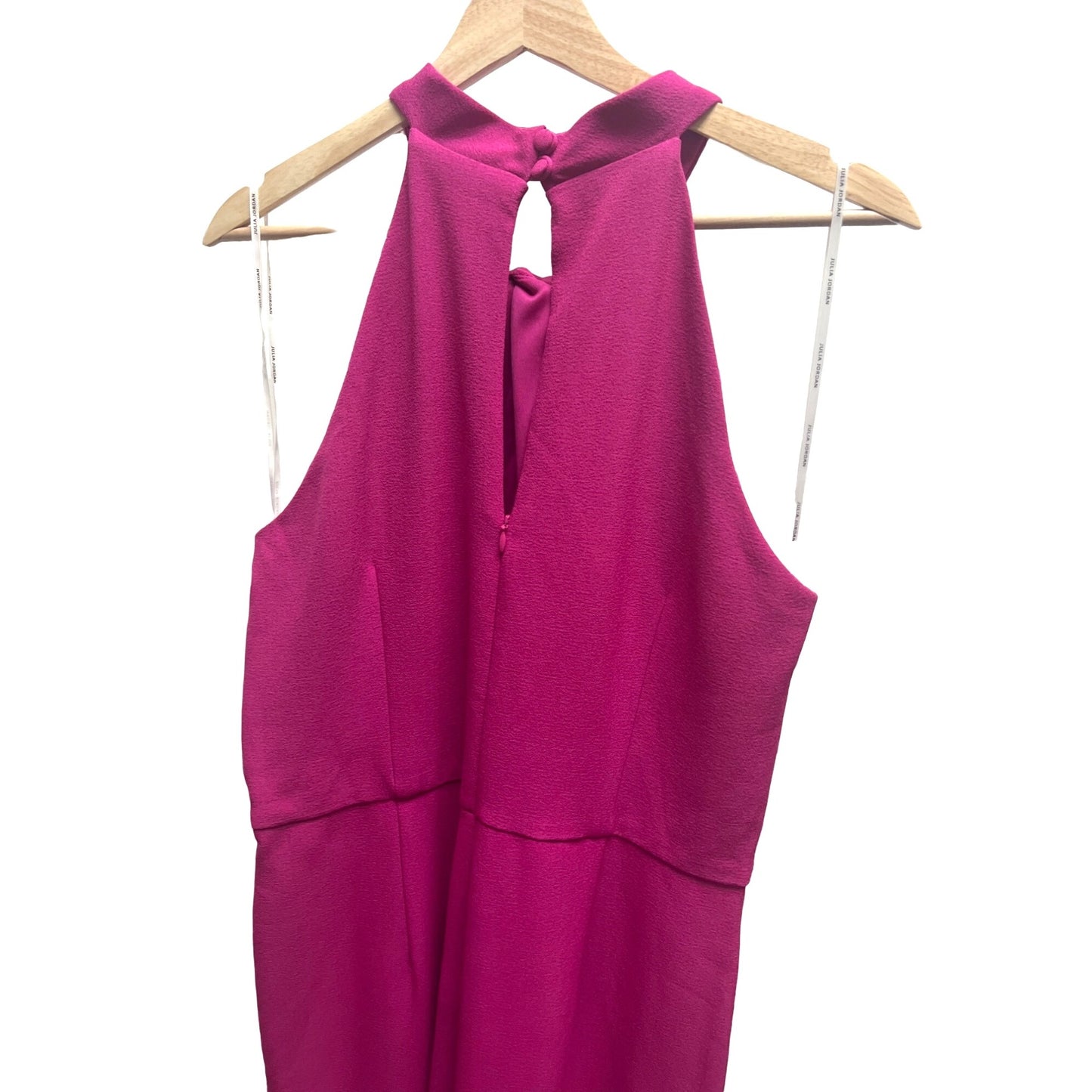 Julia Jordan NWT Knot Neck Neon Pink Halter Jumpsuit