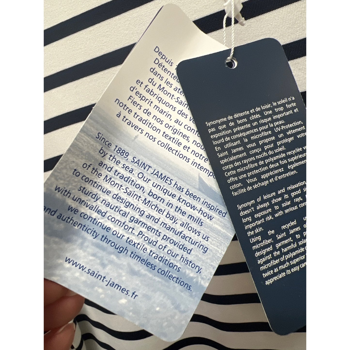 Saint James NWT Propriano Form Fiting Nautical Stripe Dress Anti-UV