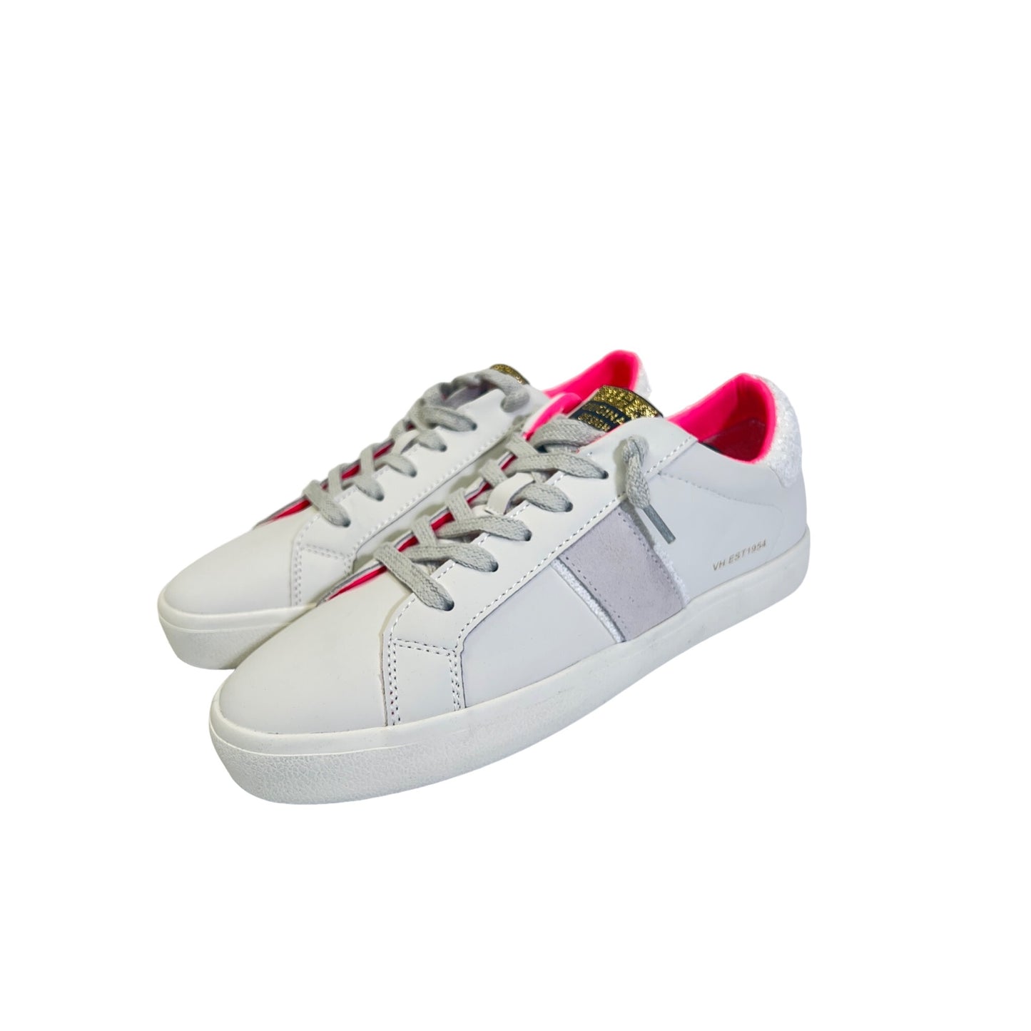 Vintage Havana NIB Irma White and Gray Leather Sparkle Sneakers
