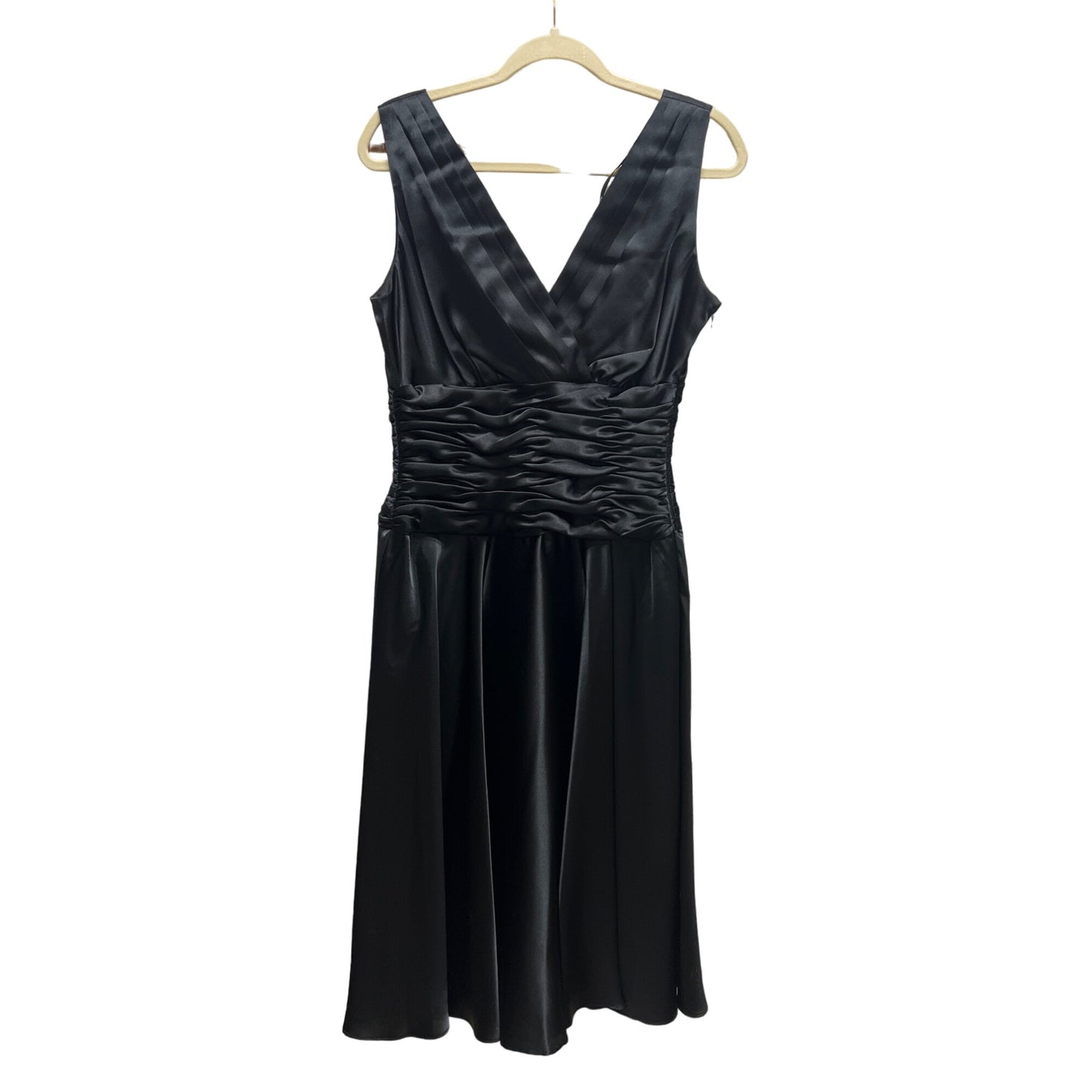 Maggy Boutique Vintage 90's Black Satin Fit & Flare Special Occasion Dress