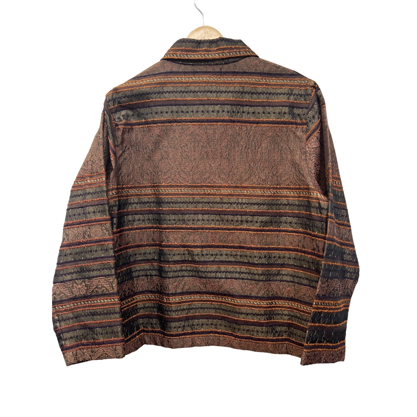 Marisol Vintage Striped Brocade Tapestry Jacket