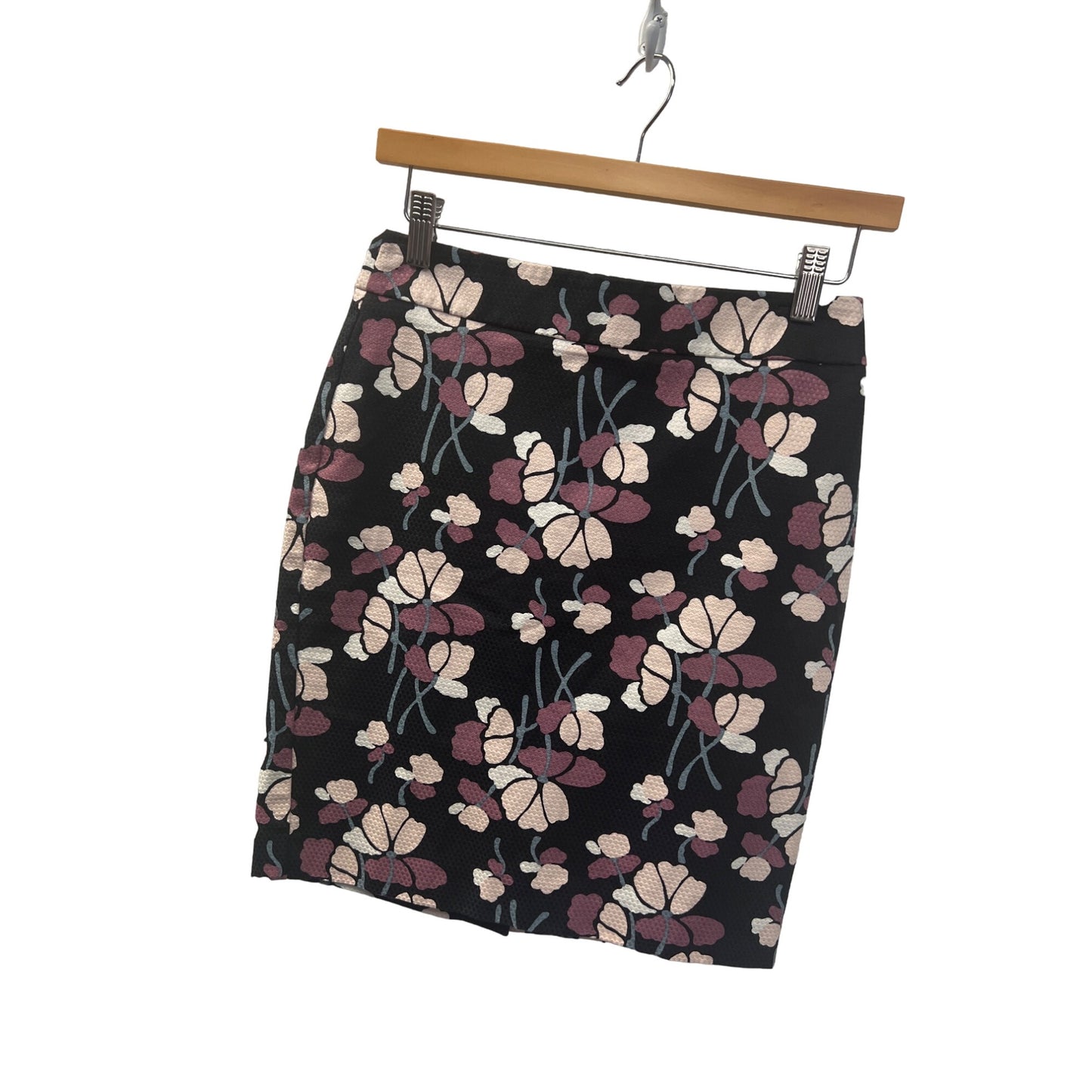 Ann Taylor Factory Petite Floral Cotton Textured Pencil Skirt