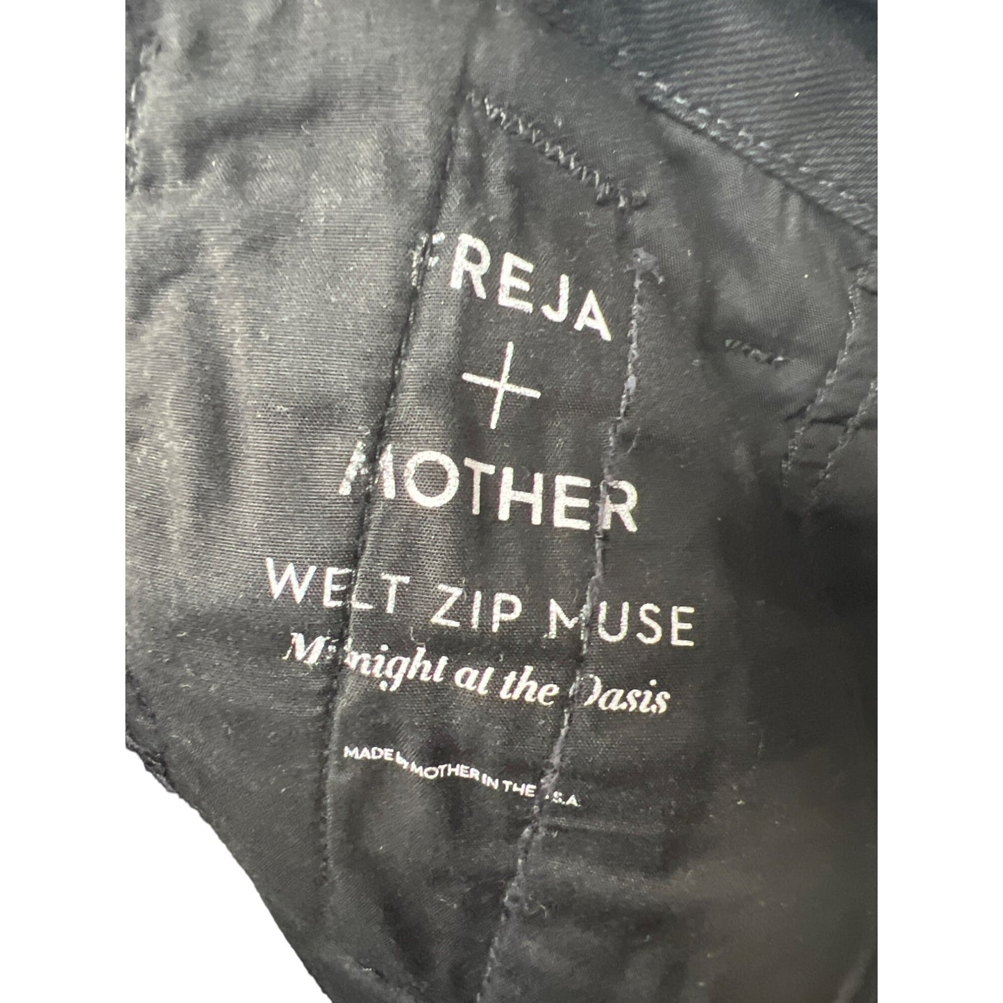 Freja Mother Welt Zip Muse Black Skinny Jeans with Ankle Zip