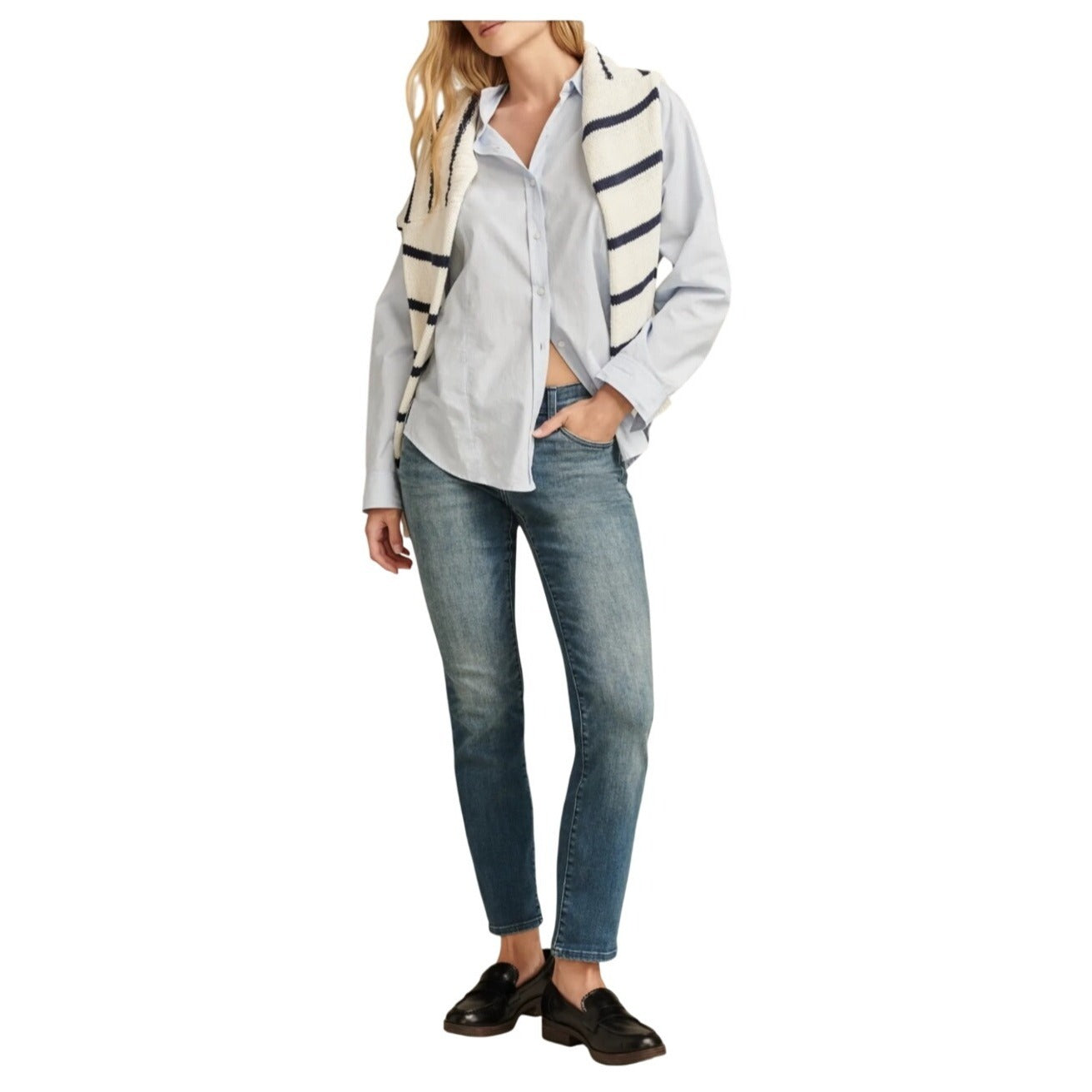 Lucky Brand NWT Sweet Mid Rise Straight Advance Straight Medium Wash Jeans