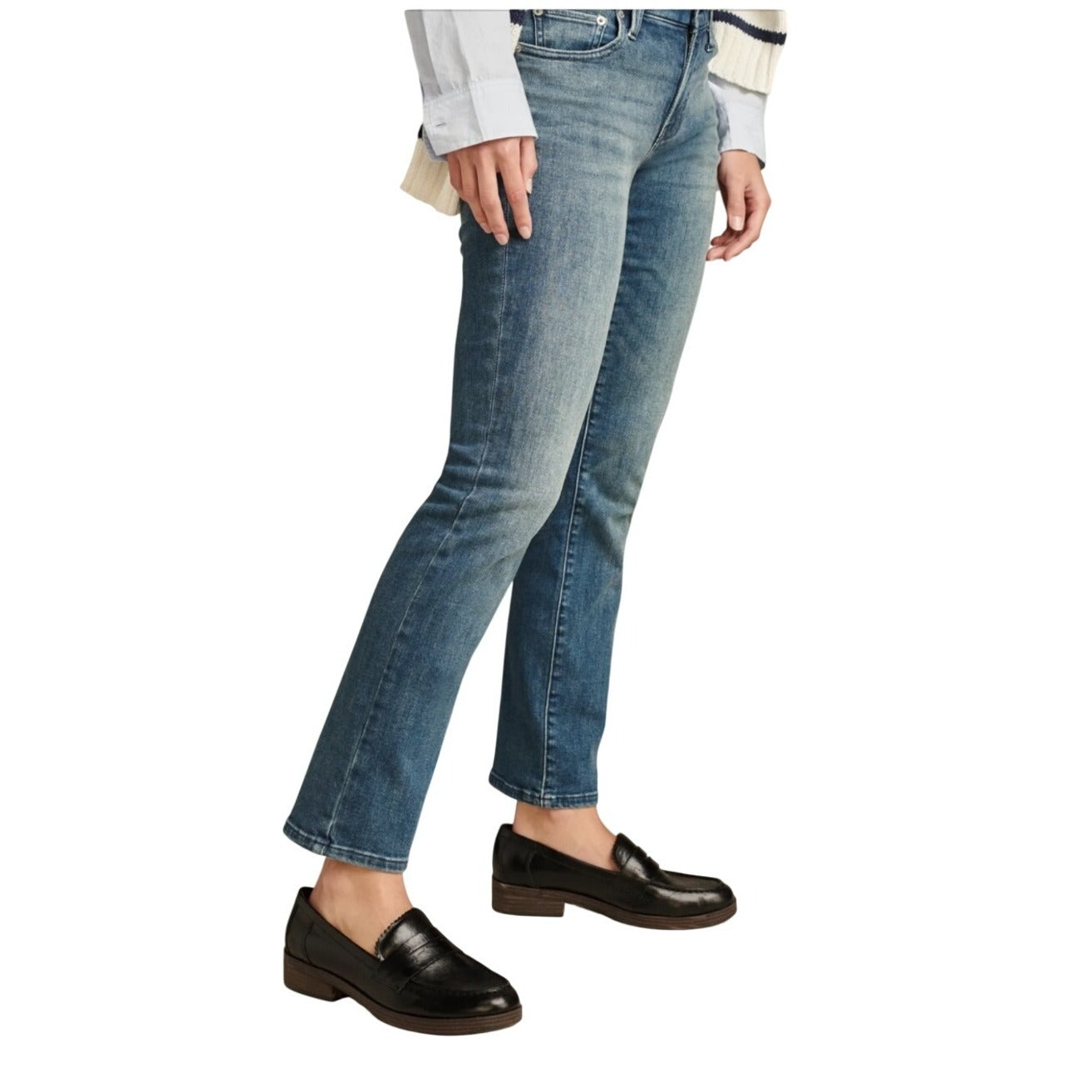 Lucky Brand NWT Sweet Mid Rise Straight Advance Straight Medium Wash Jeans