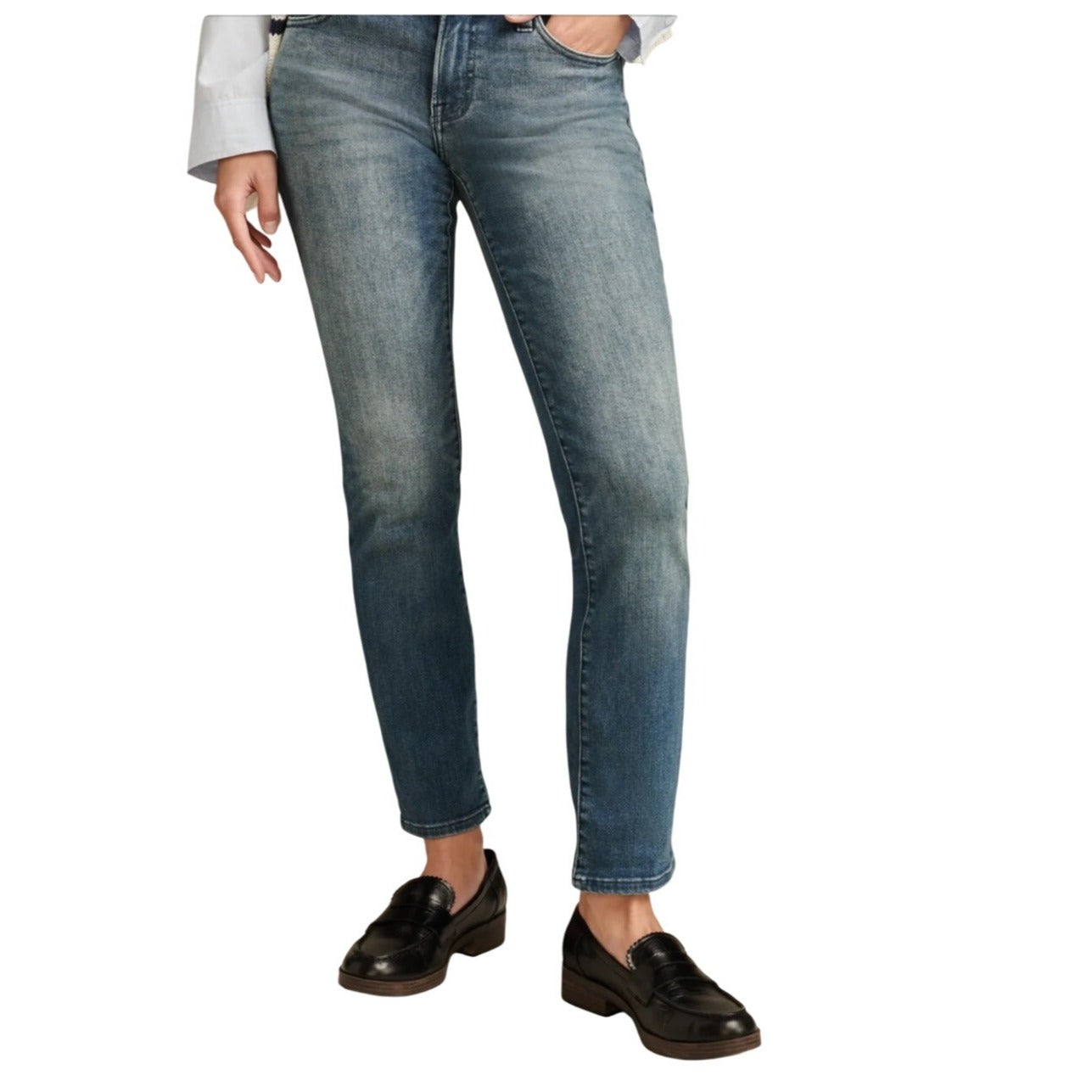 Lucky Brand NWT Sweet Mid Rise Straight Advance Straight Medium Wash Jeans