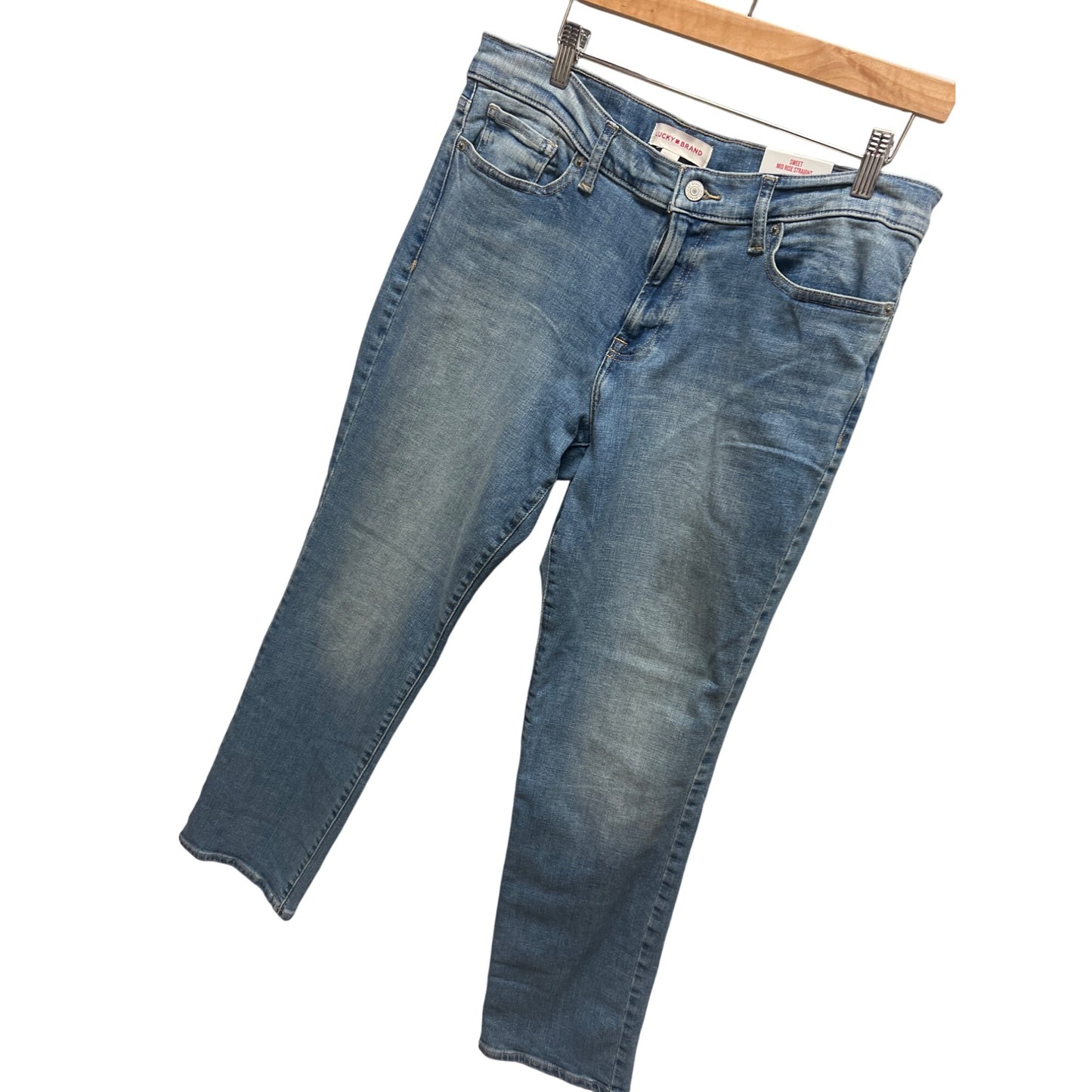 Lucky Brand NWT Sweet Mid Rise Straight Advance Straight Medium Wash Jeans