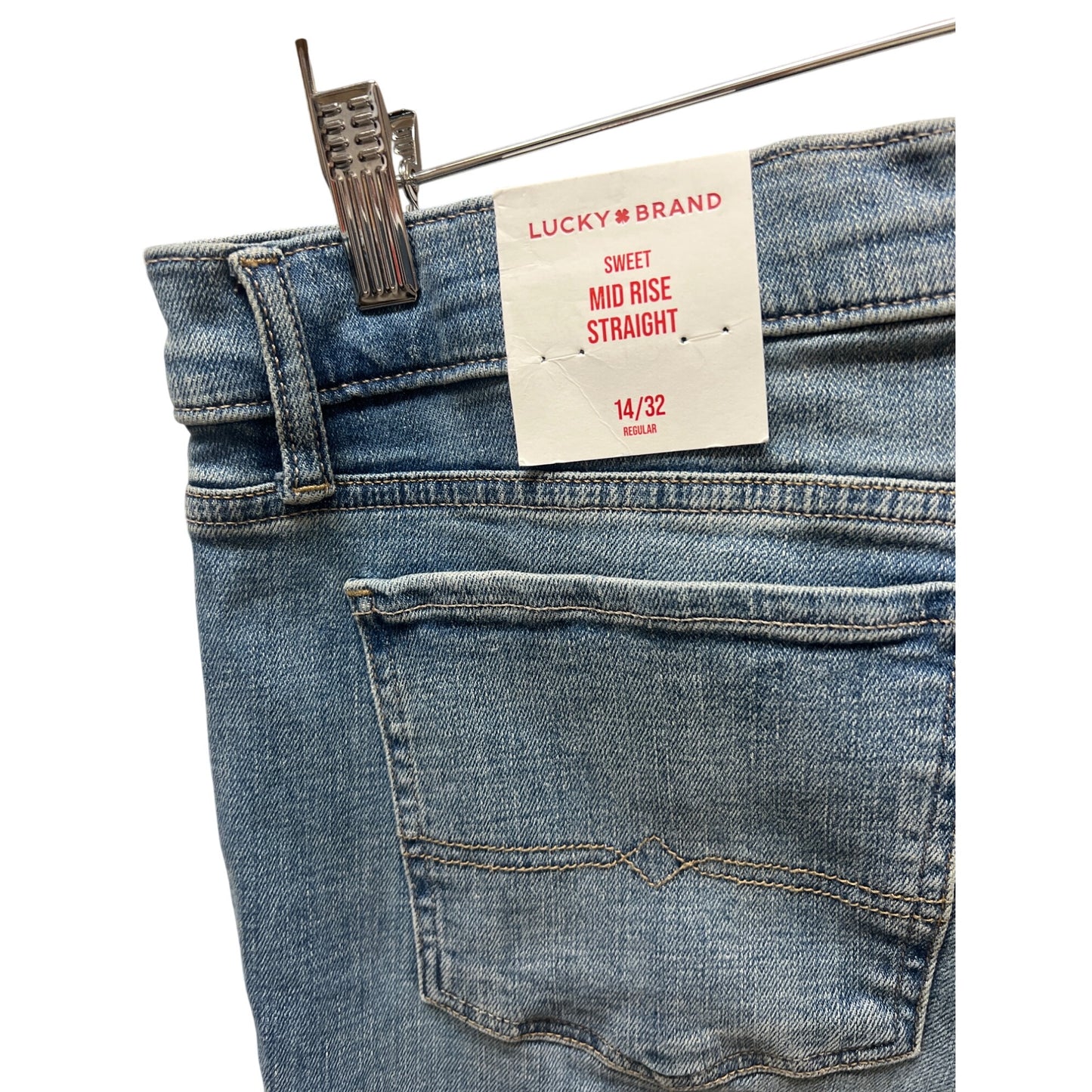 Lucky Brand NWT Sweet Mid Rise Straight Advance Straight Medium Wash Jeans