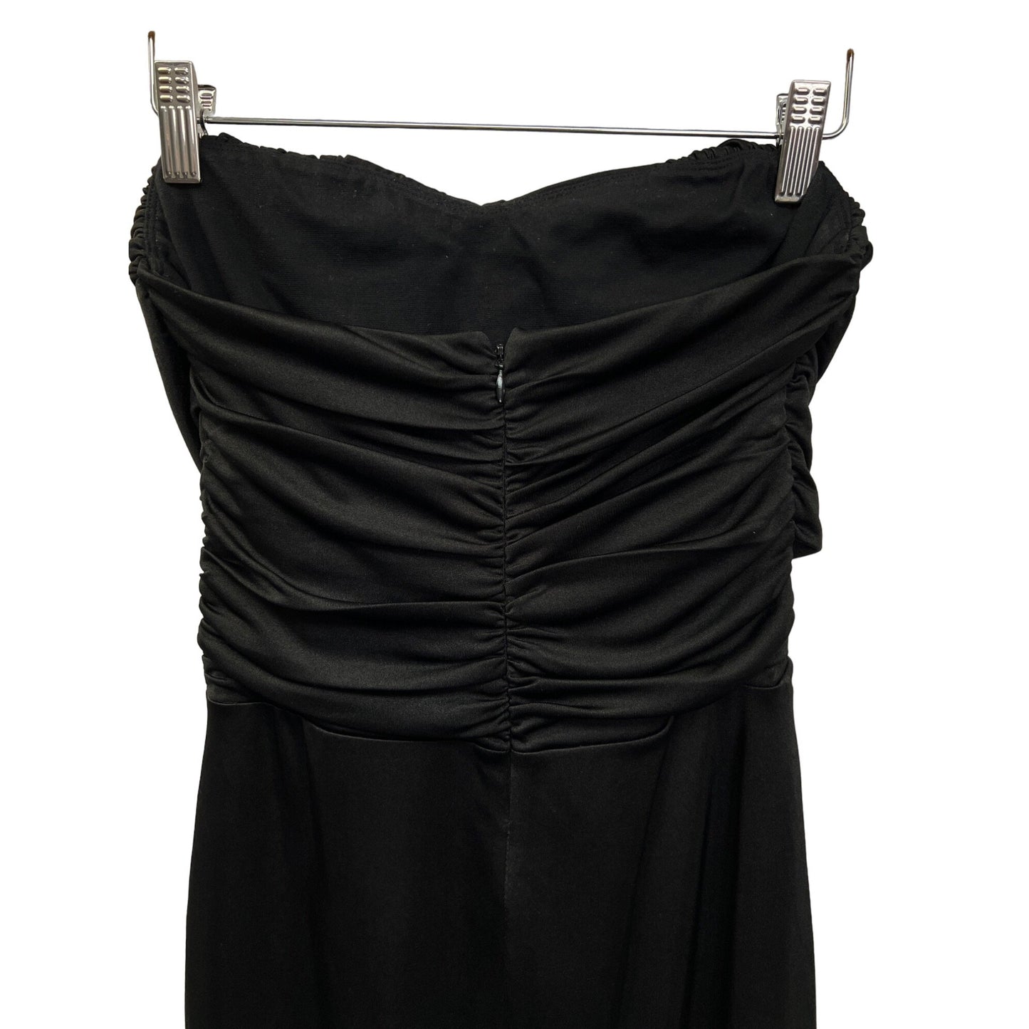 Express Black Strapless Ruched Bodycon Dress