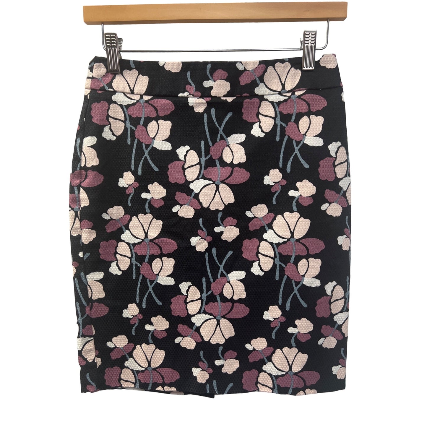 Ann Taylor Factory Petite Floral Cotton Textured Pencil Skirt