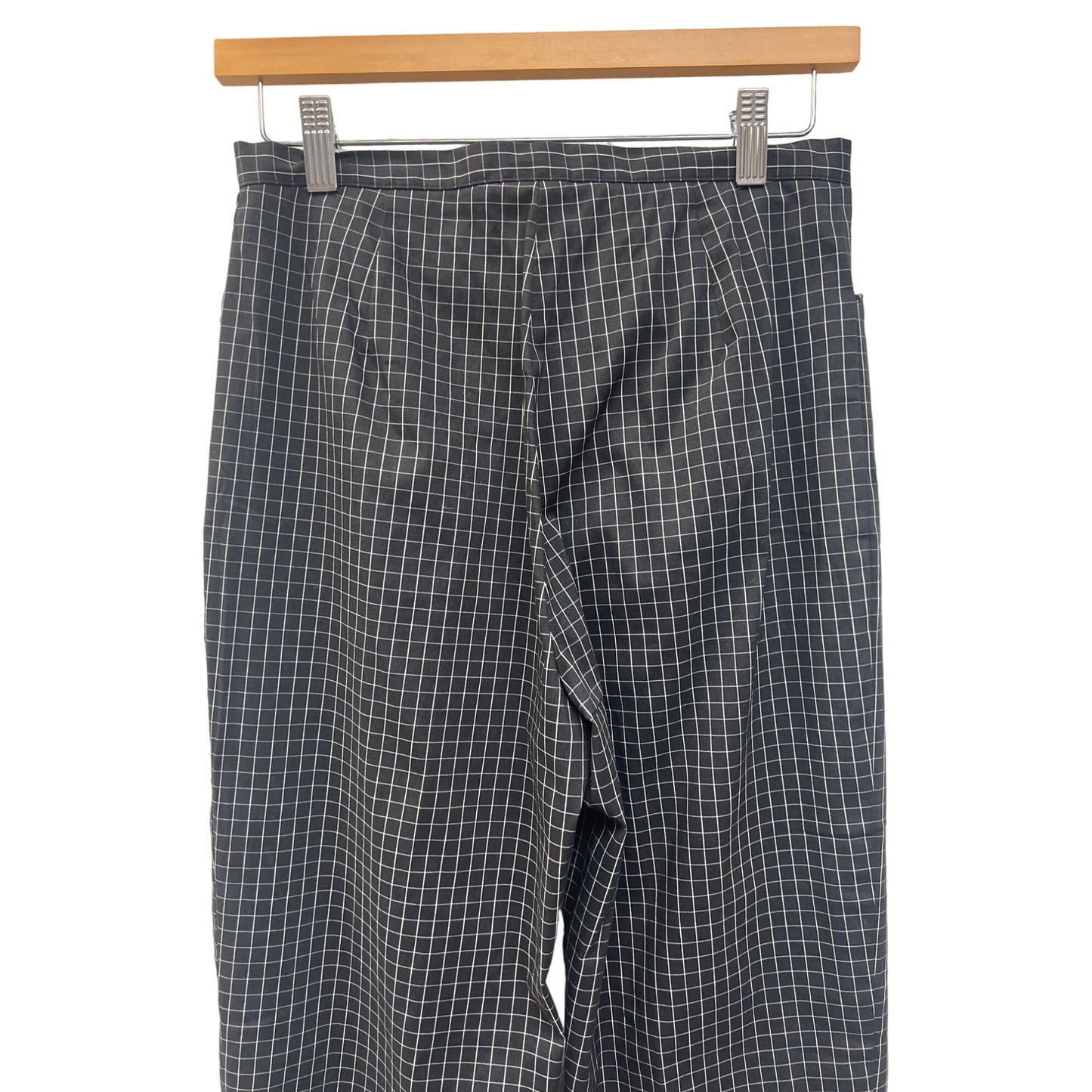 Lauren Ralph Lauren Vintage Black with White Window Pane Plaid Ankle Pants
