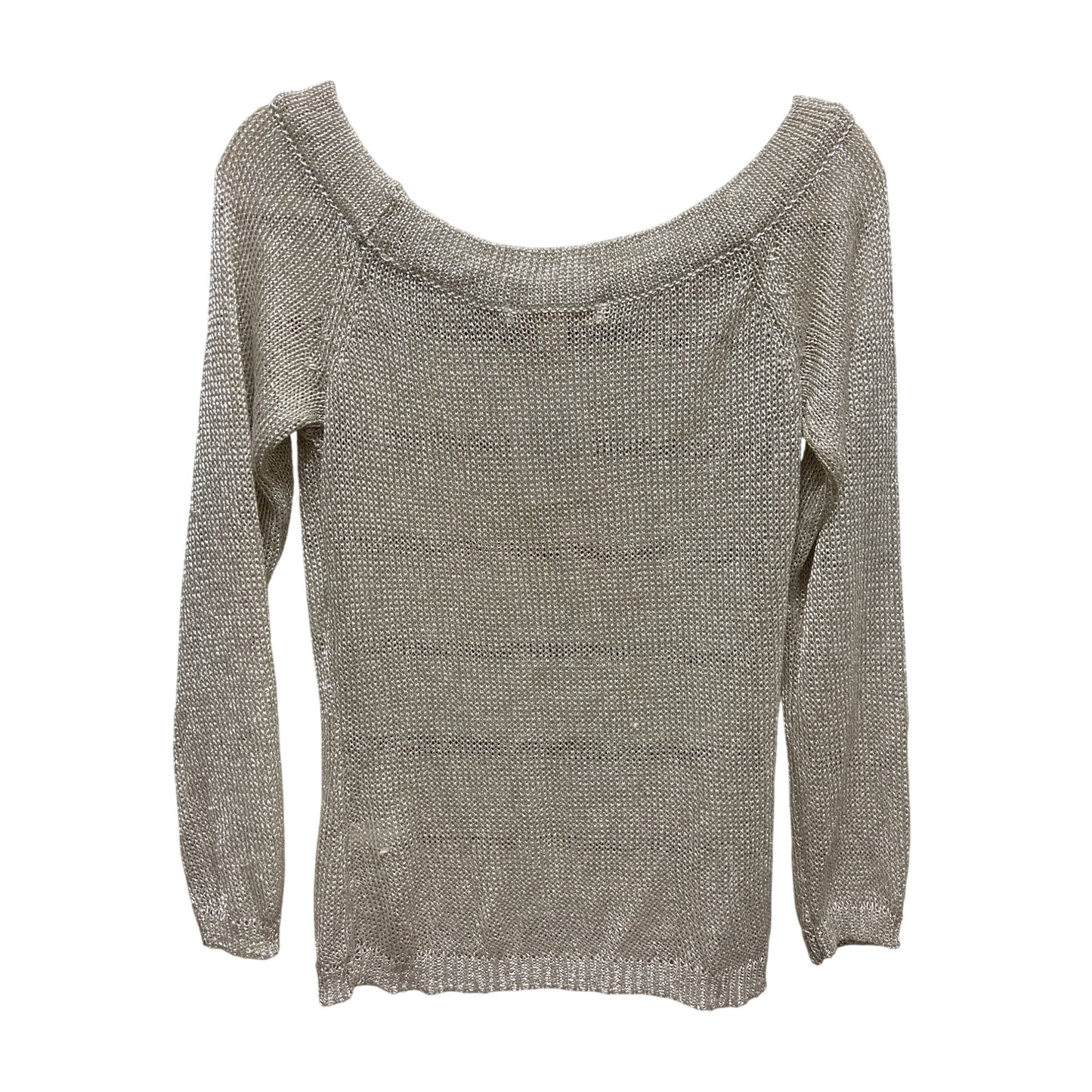 Boston Proper NWT Gold Metallic Wide Knit Boat Neck Sweater