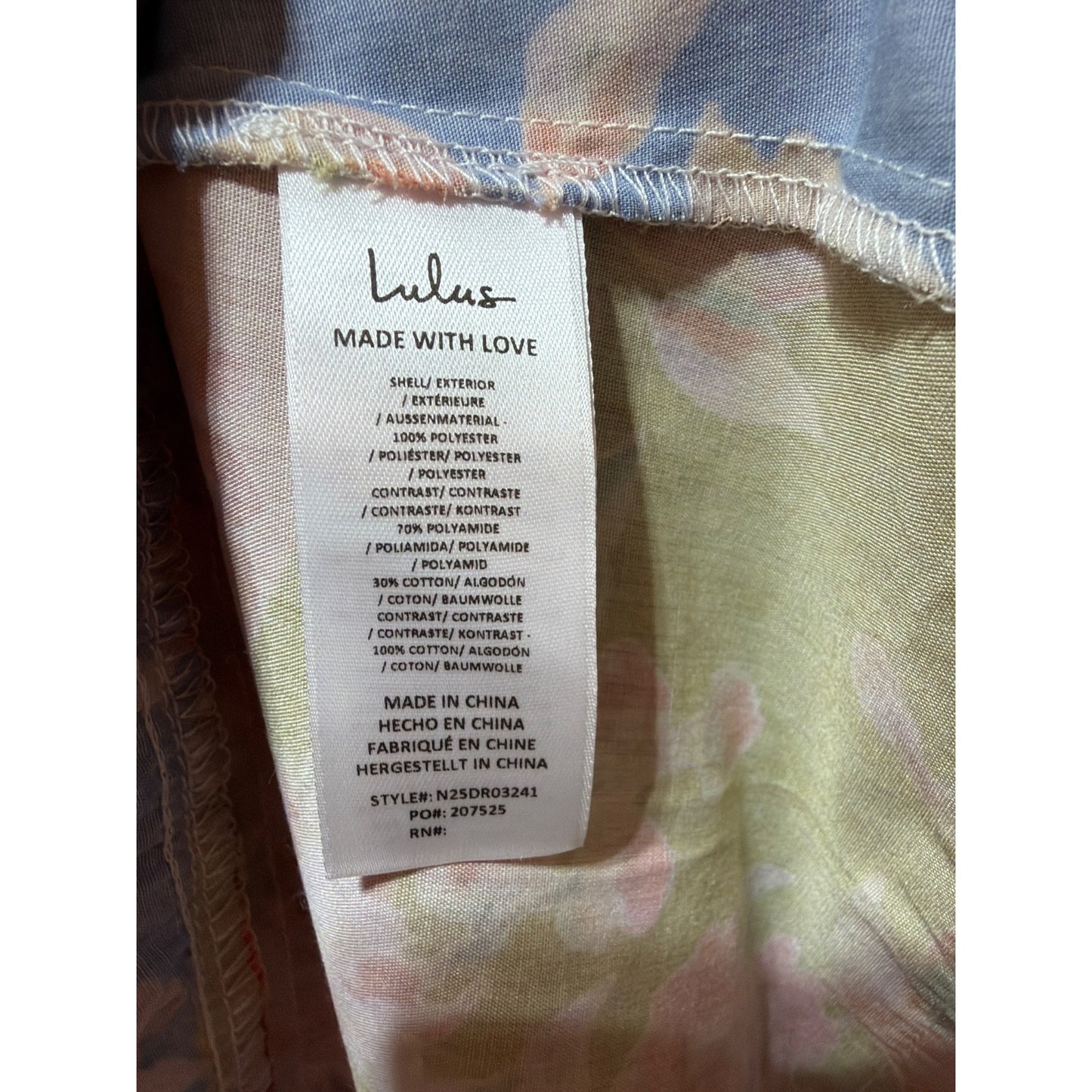Lulu's NWT Ardith Light Pink Multi Floral Lace Tie Strap Midi Dress