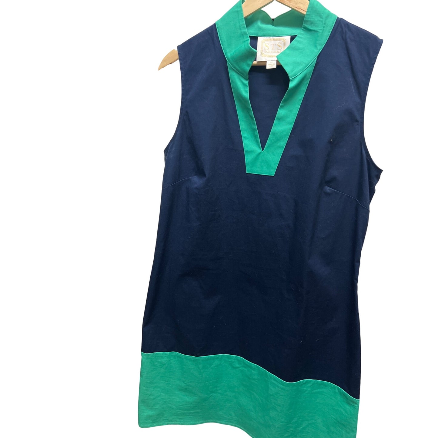STS Sail to Stable Blue with Green Shift Tunic Dress