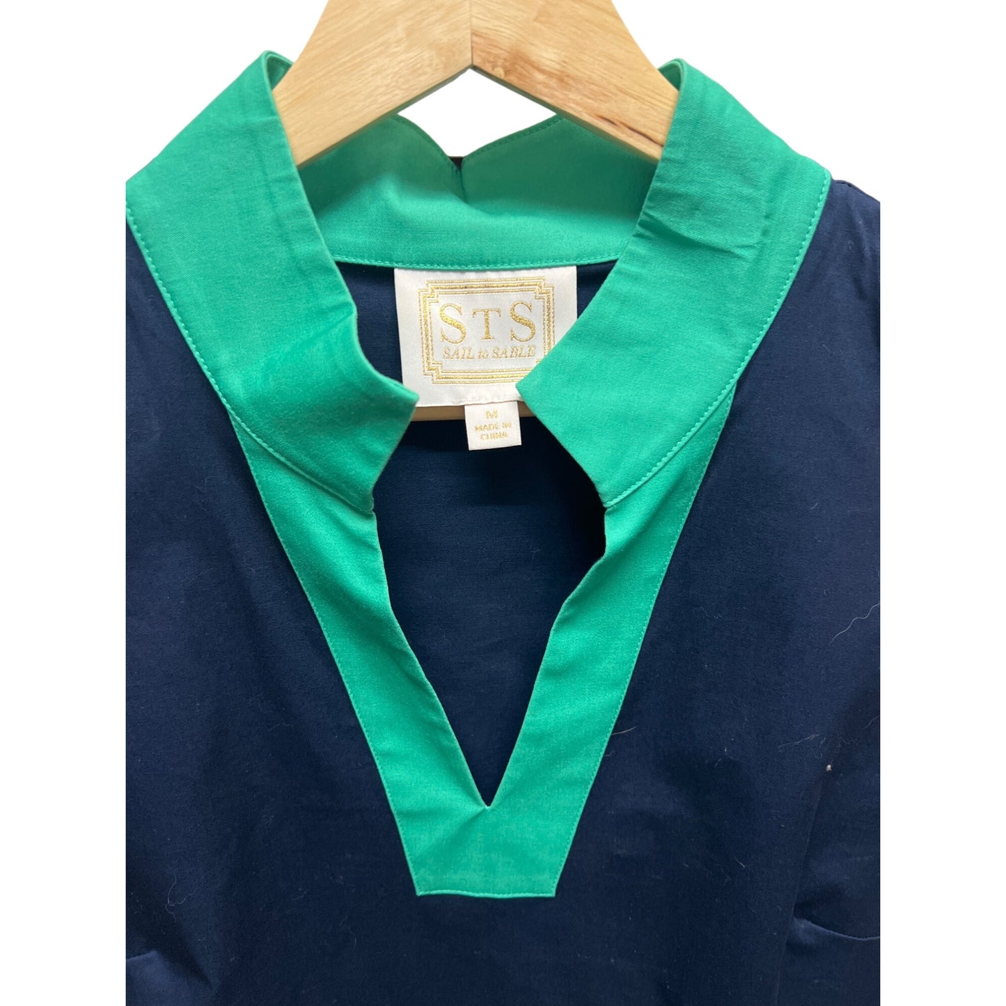 STS Sail to Stable Blue with Green Shift Tunic Dress