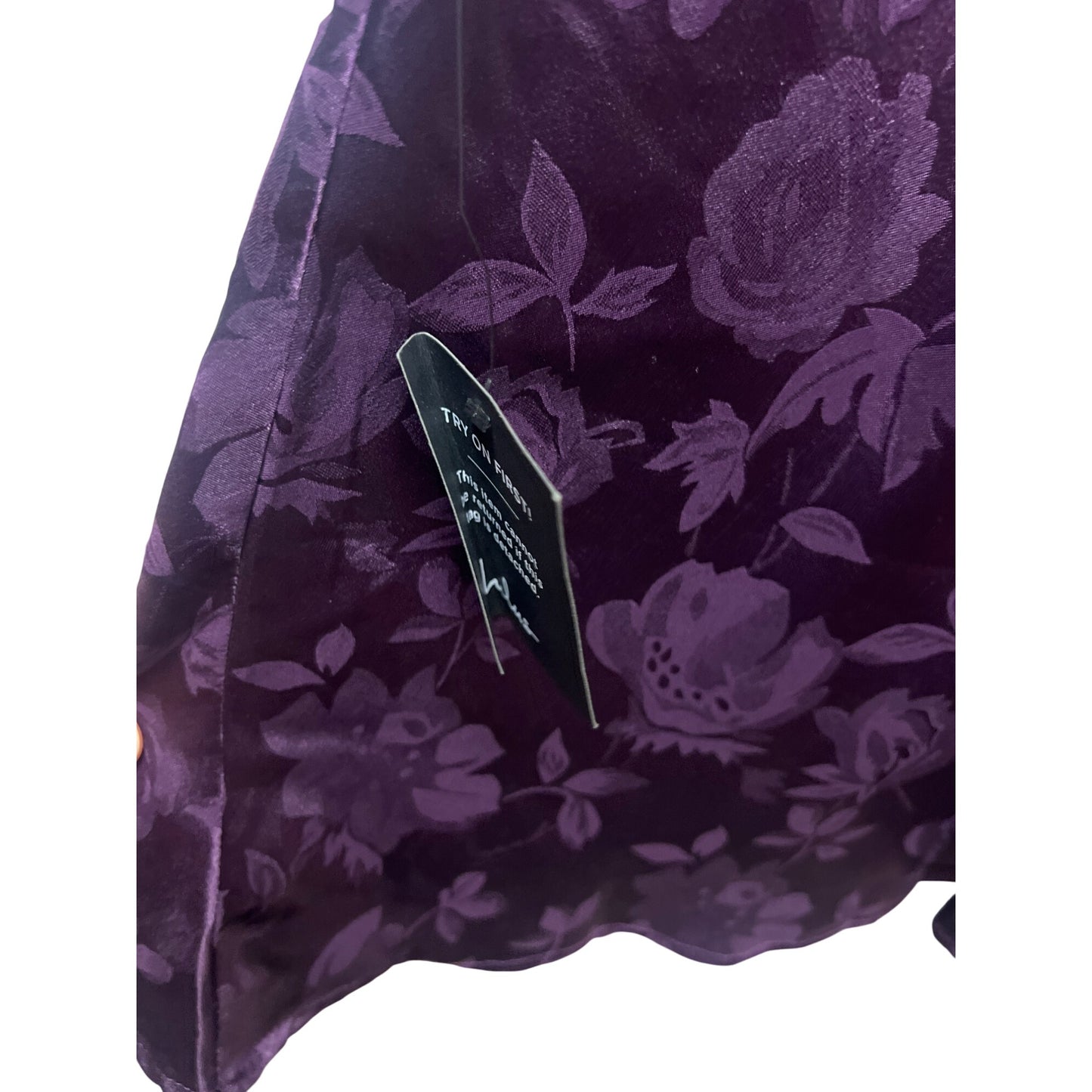 Floral Jacquard Satin Mini Dress With Spaghetti Straps & Cowl Neck