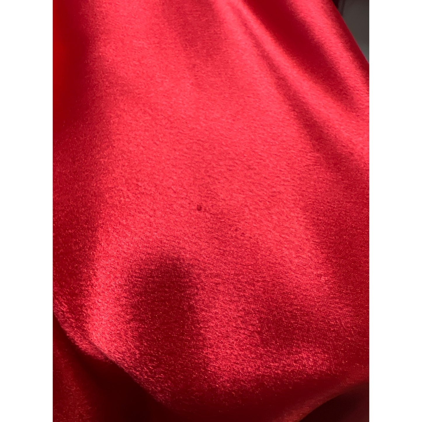 Jessica McClintock Gunne Sax Vintage 90's Red Satin Halter Evening Gown with Rhinestone Embellishment