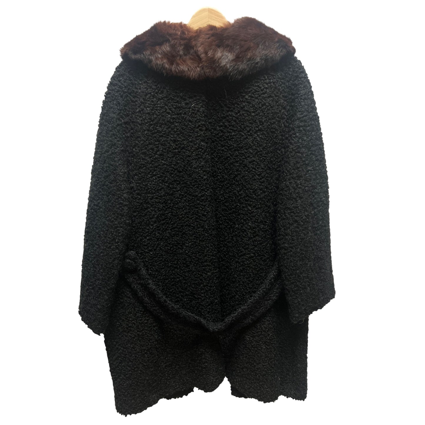 Unbranded Vintage 50's Persian Lambwool Teddy Overcoat with Fur Collar
