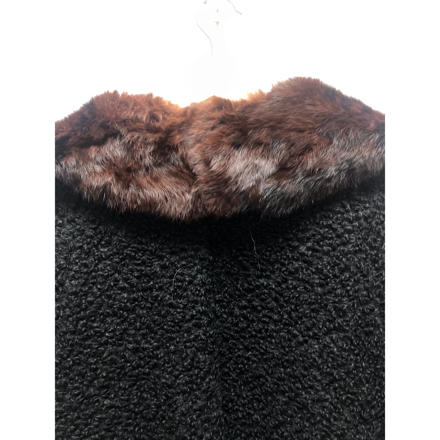 Unbranded Vintage 50's Persian Lambwool Teddy Overcoat with Fur Collar