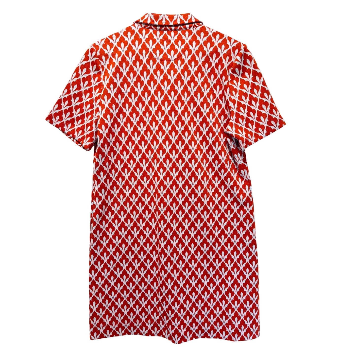 Tyler Boe Short Sleeve Orange Geometric Preppy Polo Go-Go Dress