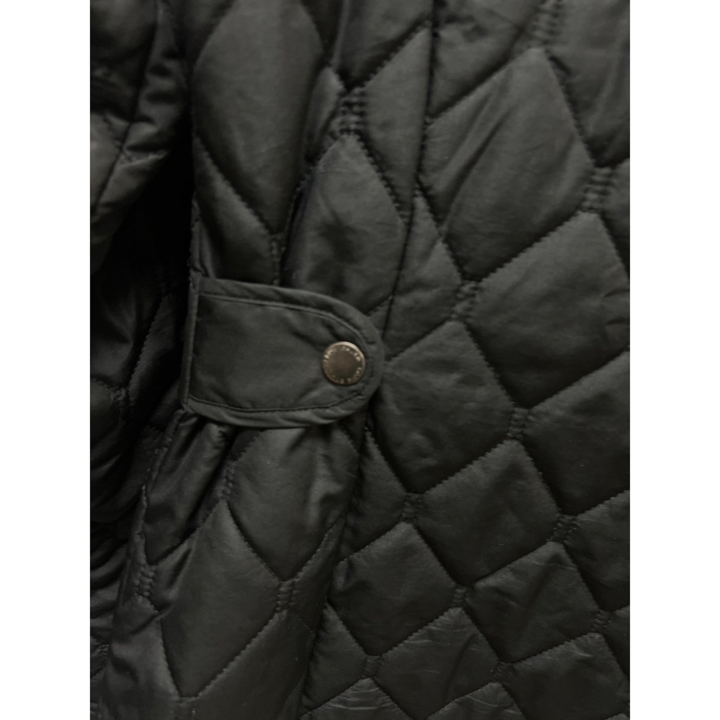 Eddie Bauer Black Quilted Insulated Chore Coat
