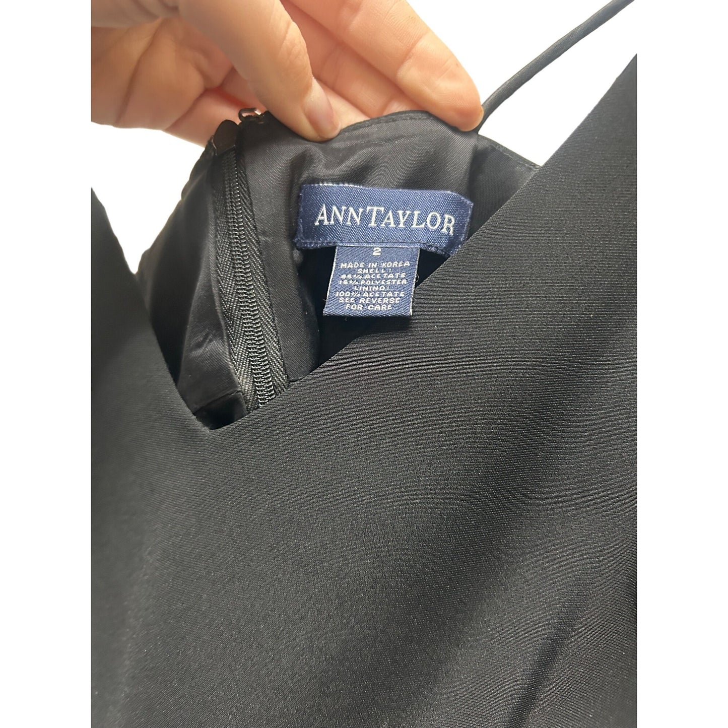 Ann Taylor Black Spaghetti Strap Little Black Dress