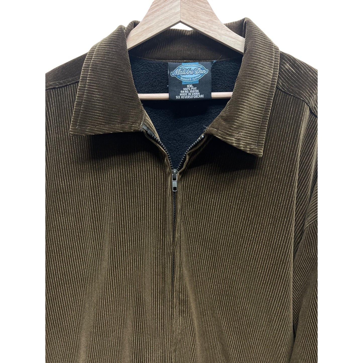 Malibu Dan Vintage Brown PVC Corduroy Barn Chore Coat
