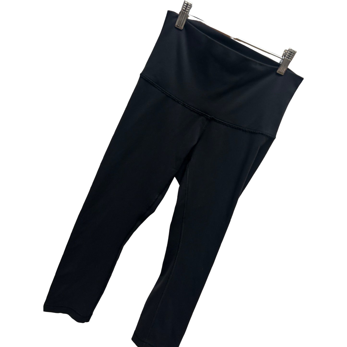 Lululemon Black Mid Rise Stretch Capri Work Out Leggings