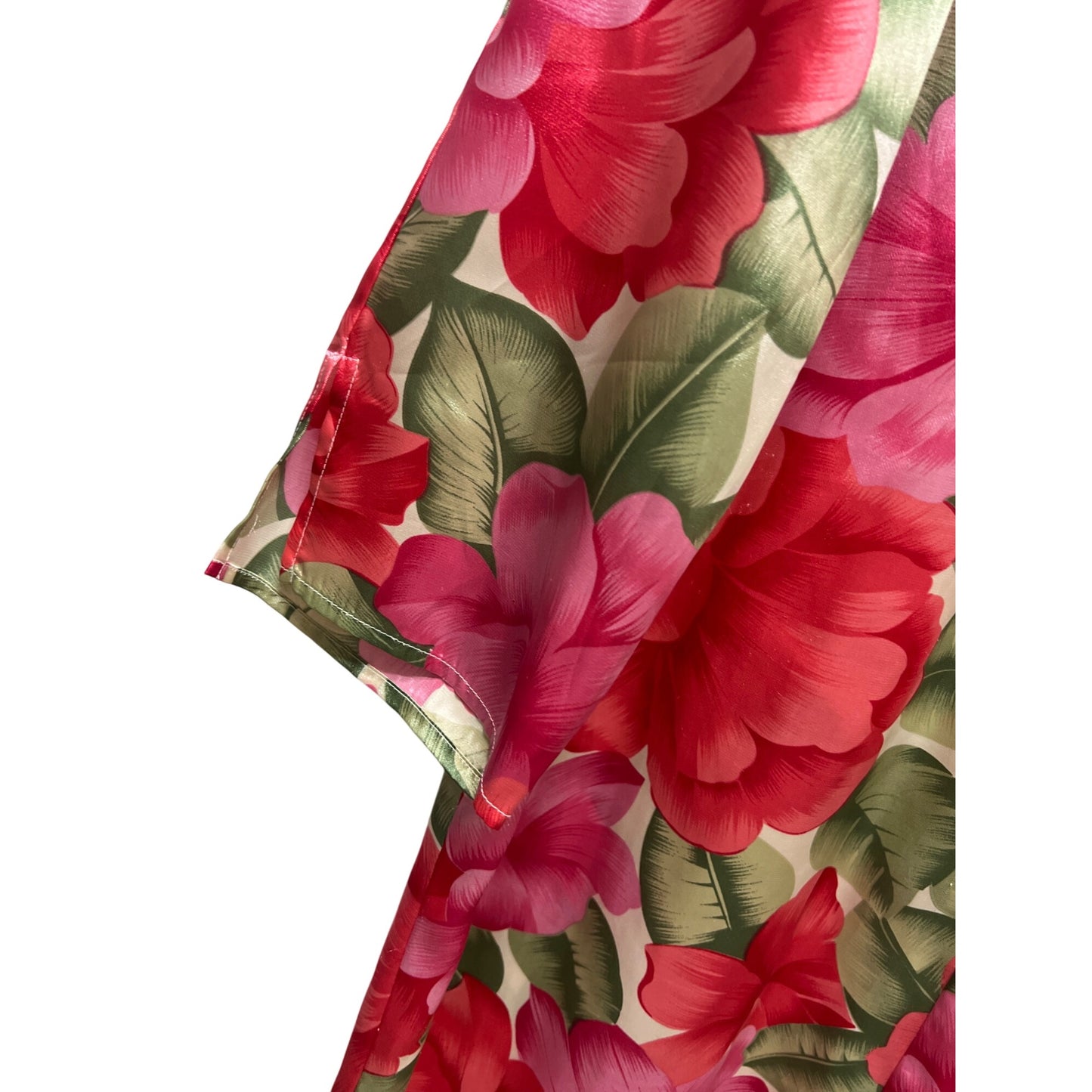 Lord & Taylor Long Floral Zip Satin Mrs Roper House Dress