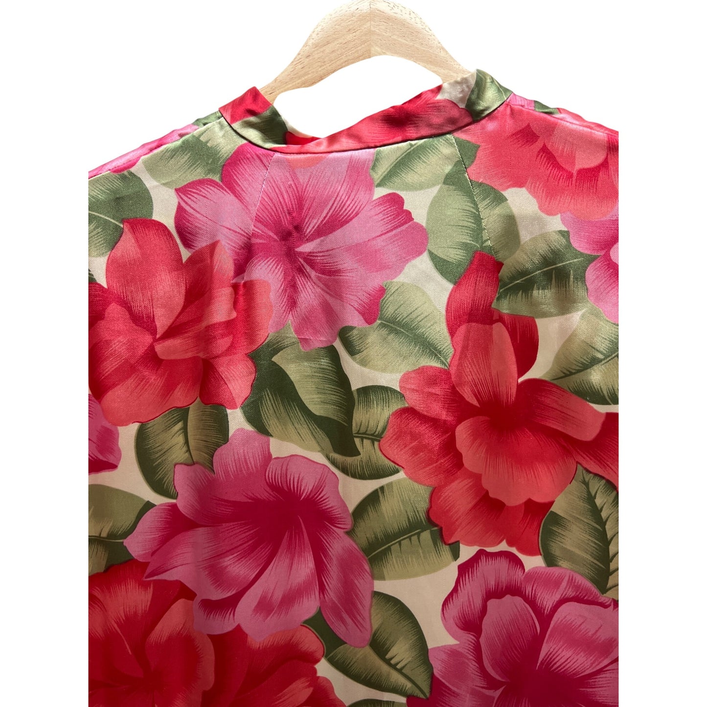 Lord & Taylor Long Floral Zip Satin Mrs Roper House Dress