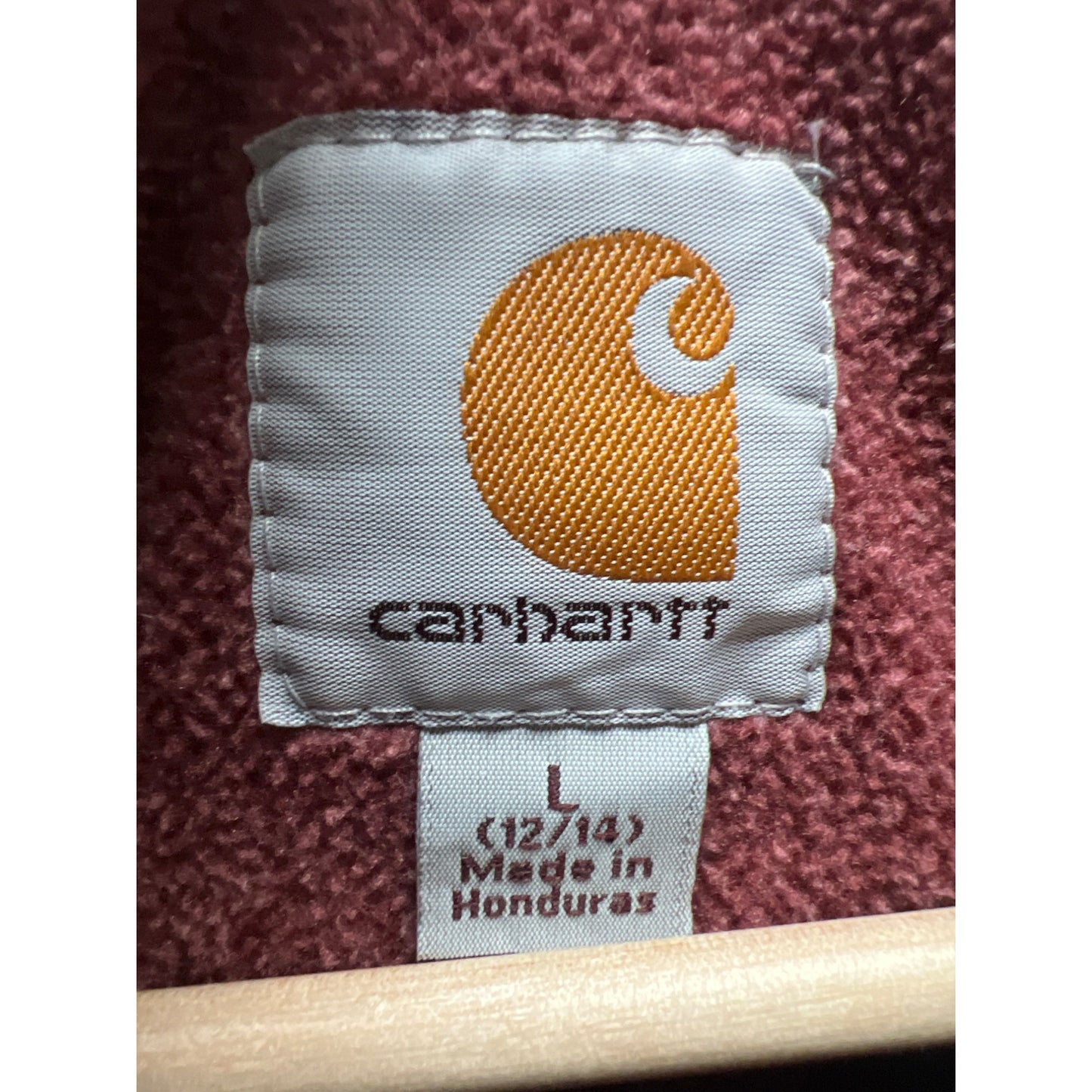 Carhartt Kentwood Burgandy Fleece Full Zip Vest