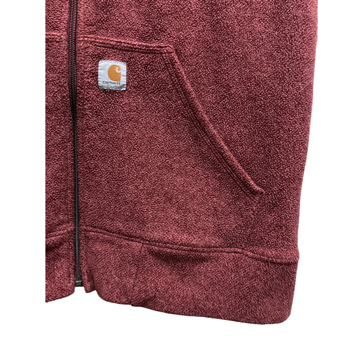 Carhartt Kentwood Burgandy Fleece Full Zip Vest