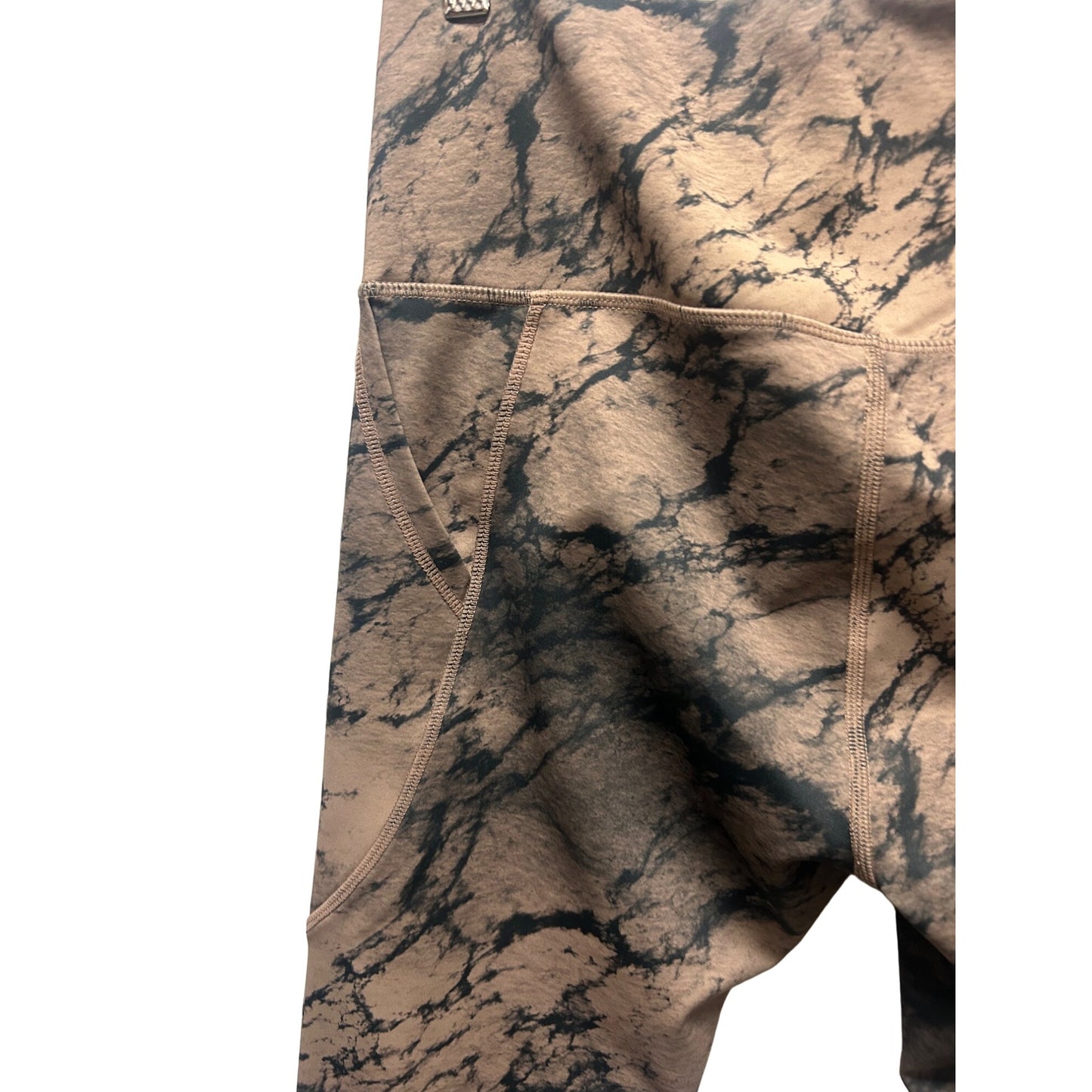 Move Theory Brown and Black Tie Dye Athletic Leggings