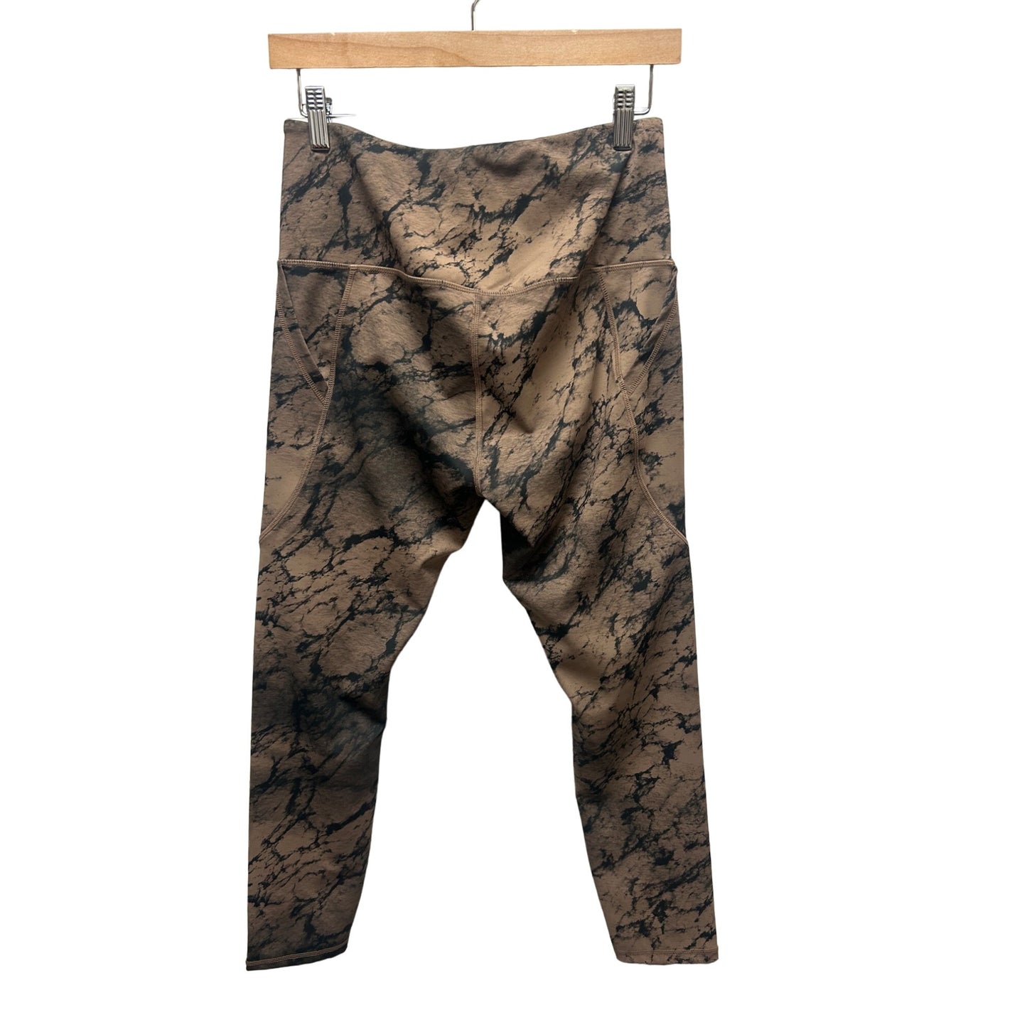 Move Theory Brown and Black Tie Dye Athletic Leggings