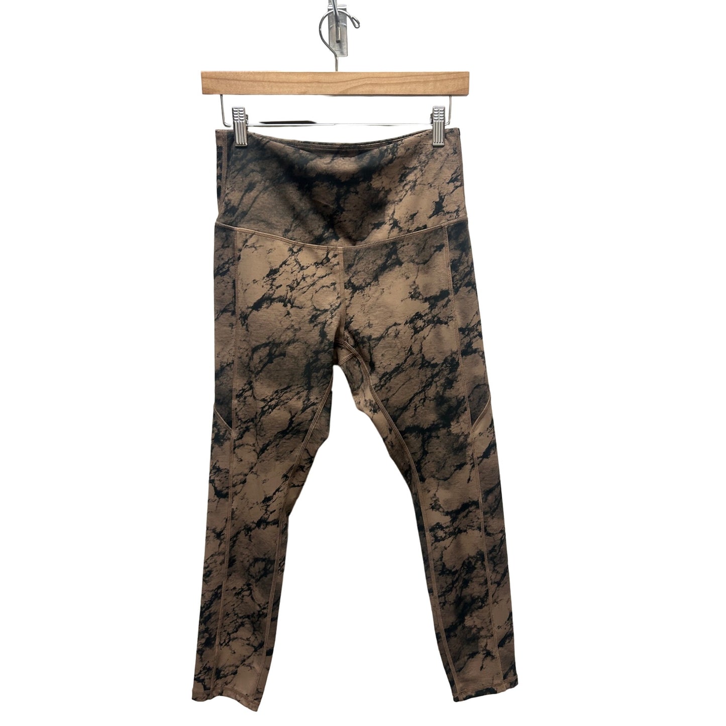 Move Theory Brown and Black Tie Dye Athletic Leggings