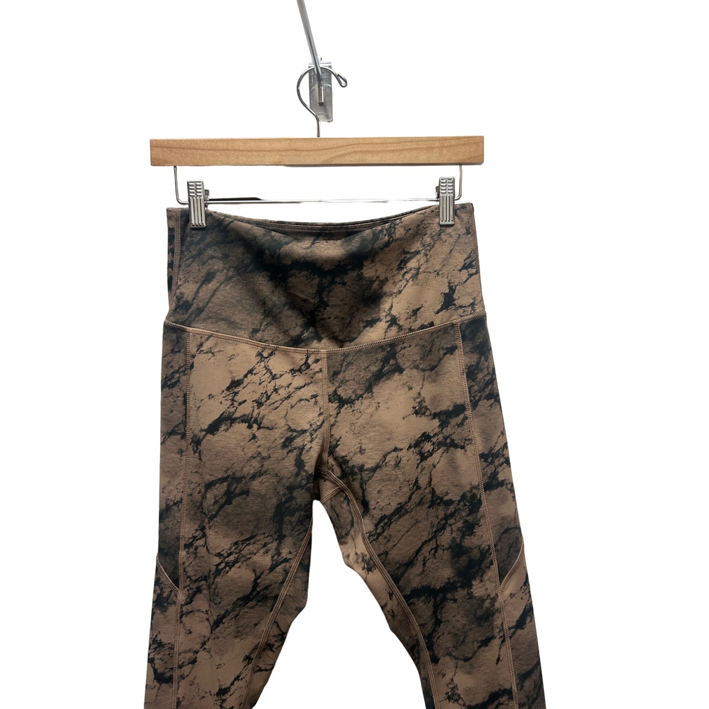 Move Theory Brown and Black Tie Dye Athletic Leggings