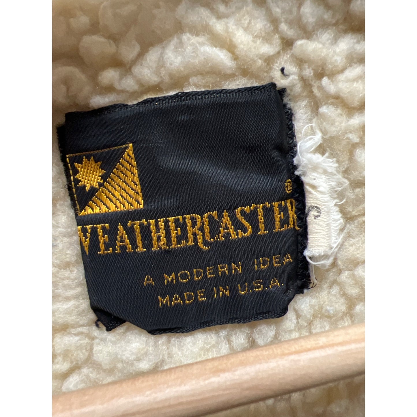 Weathercaster Vintage 70's Denim Sherpa Lined Western Vest