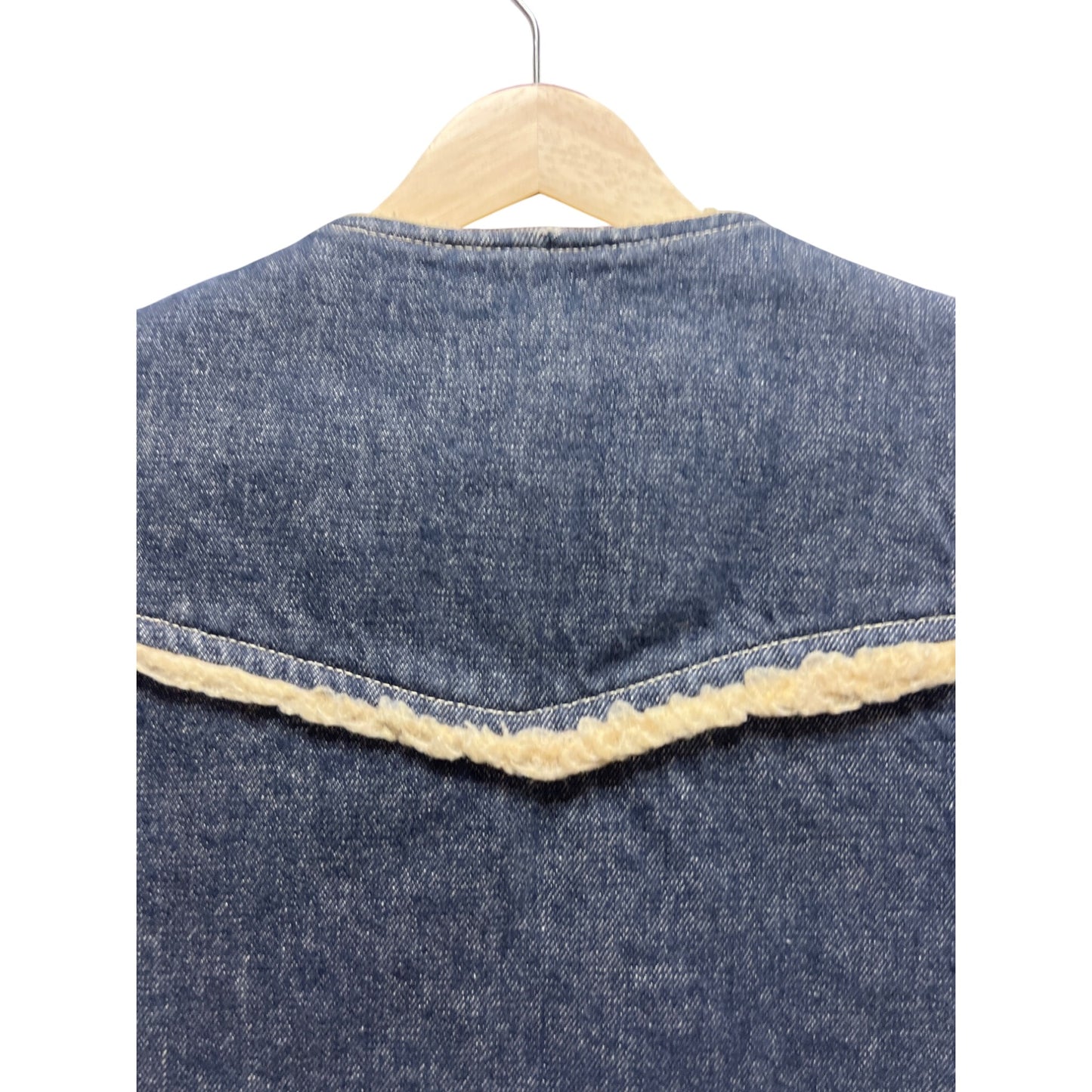 Weathercaster Vintage 70's Denim Sherpa Lined Western Vest
