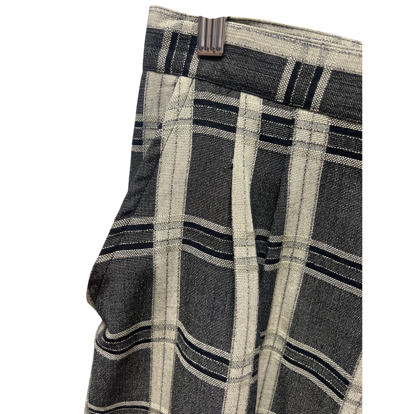 Saks Fifth Avenue Vintage 90's Black and Tan Plaid Bermuda Shorts