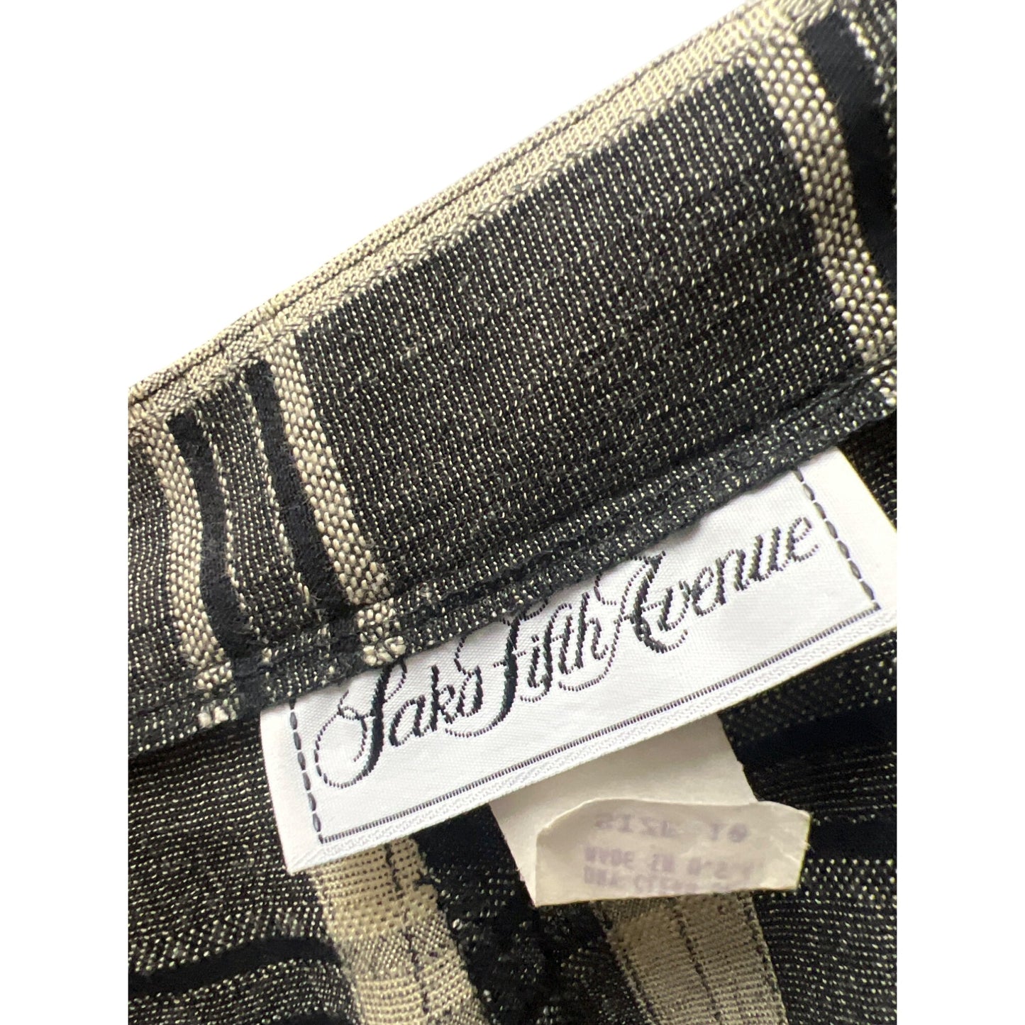 Saks Fifth Avenue Vintage 90's Black and Tan Plaid Bermuda Shorts