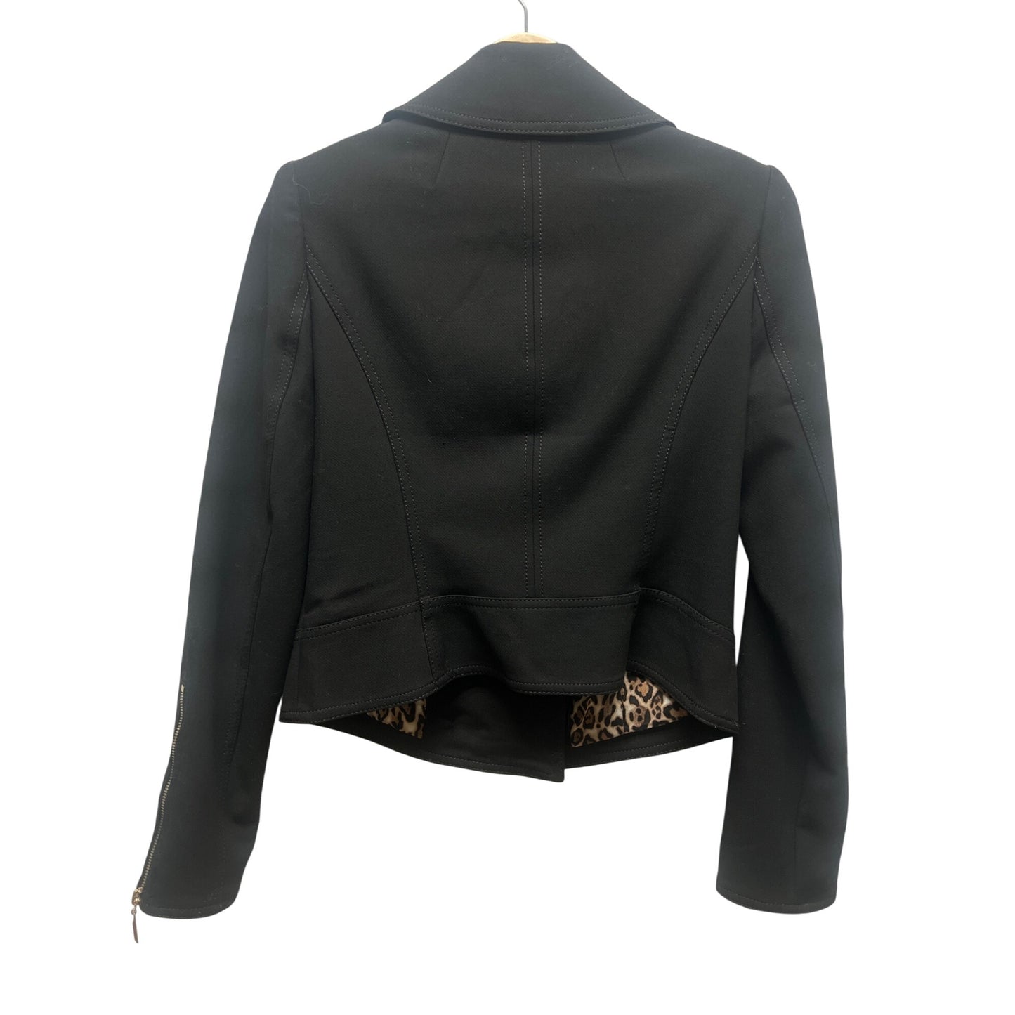 White House Black Market Black Cropped Moto Blazer