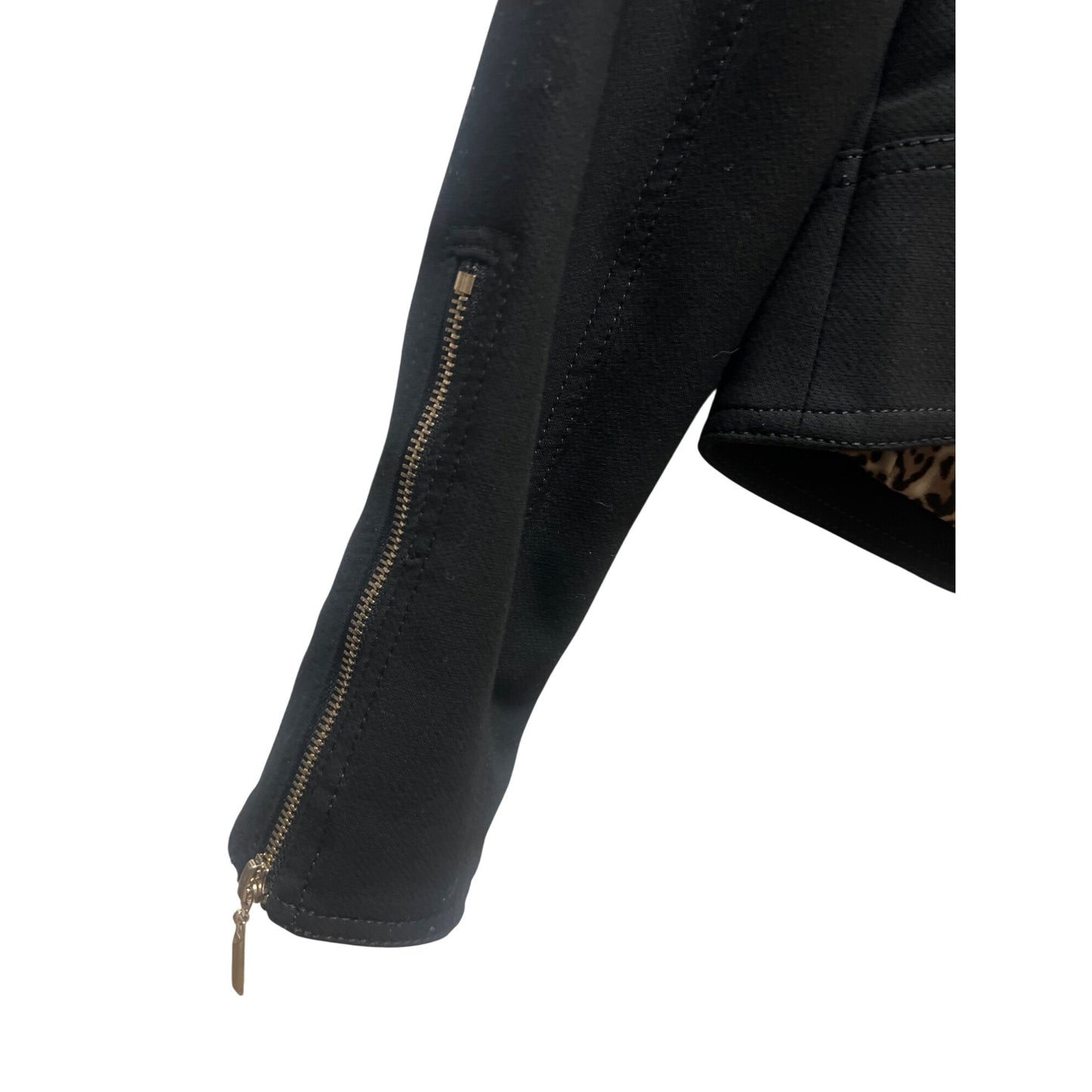 White House Black Market Black Cropped Moto Blazer