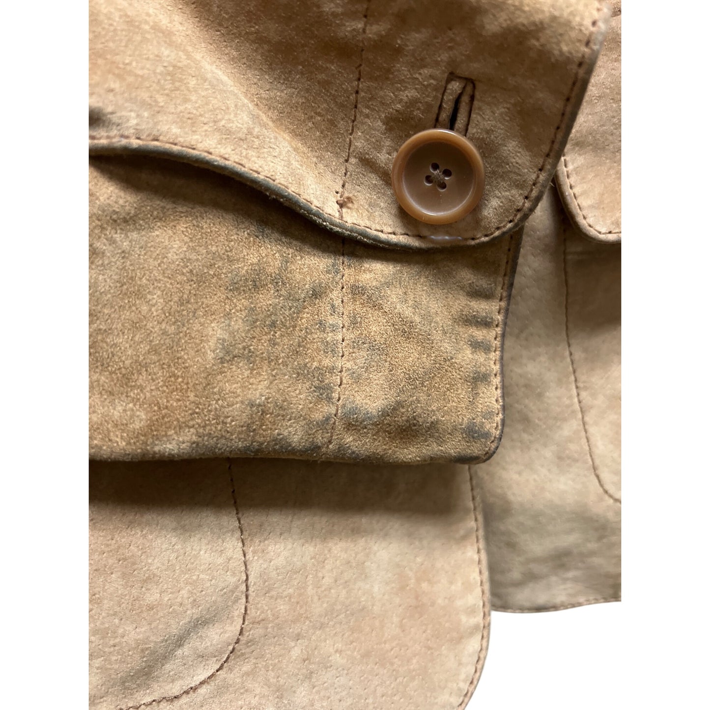 Alfani Vintage 90's Tan Suede Blazer Jacket