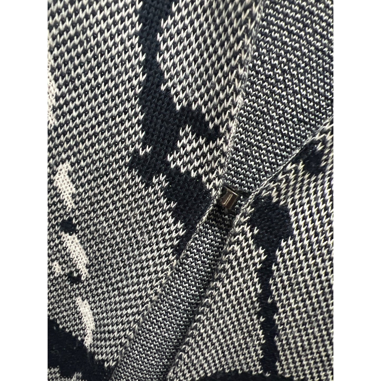Ming Wang Vintage Abstract Navy & White Cardigan Jacket