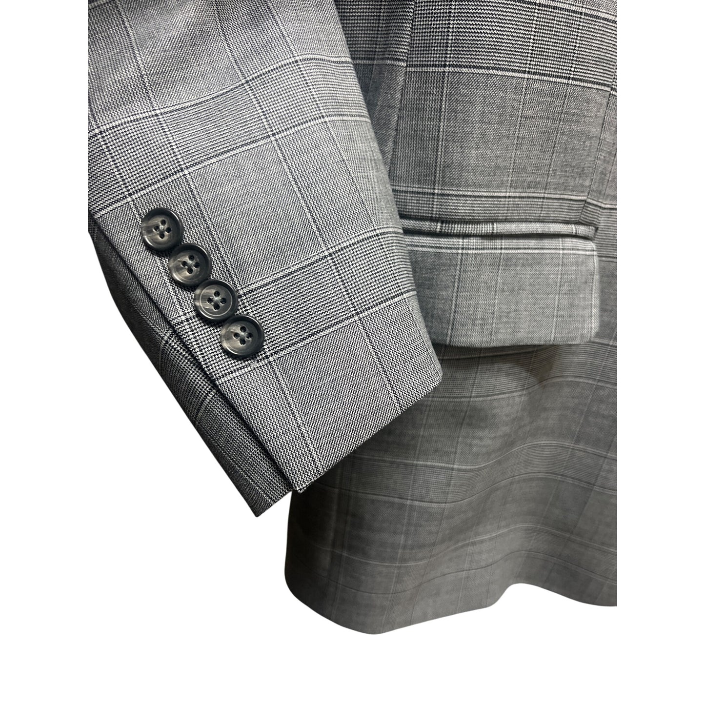 Brooks Brothers Explorer Gray Plaid Wool Sports Coat Blazer