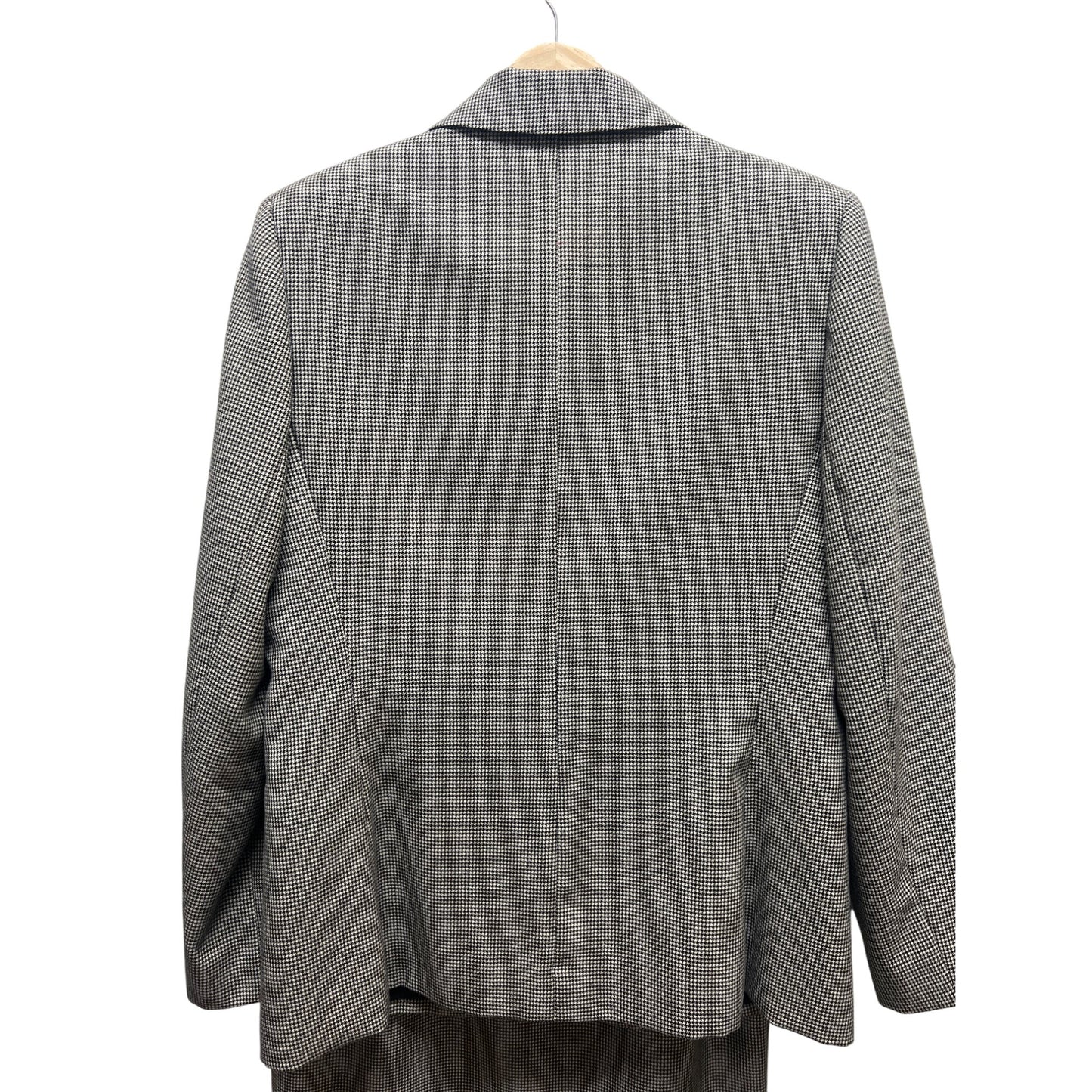 Harvé Benard Gray Houndstooth Skirt Suit Set