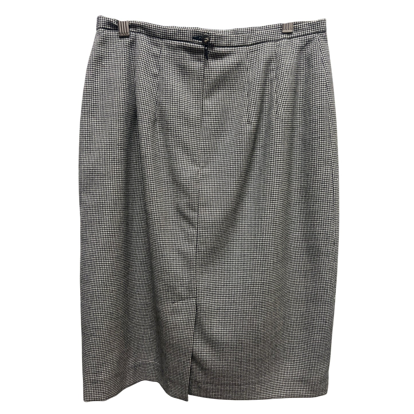 Harvé Benard Gray Houndstooth Skirt Suit Set